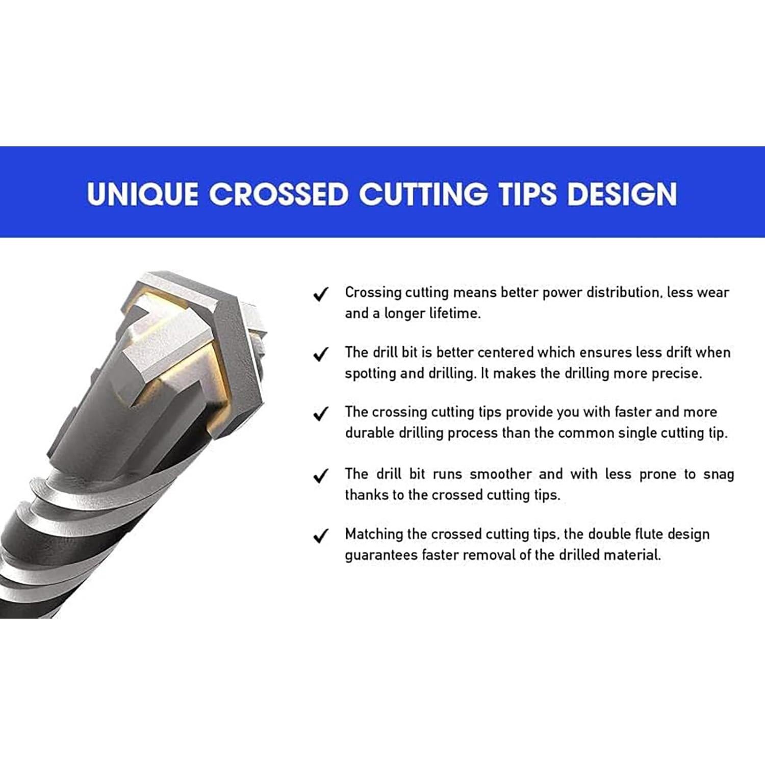 Broca de Martillo Rotativo SDS Plus FF ERA 25mm x 450mm Carburo