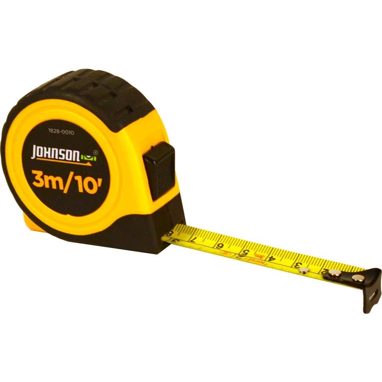 Cinta Métrica Johnson 3m/10' con Caja de Goma Antideslizante