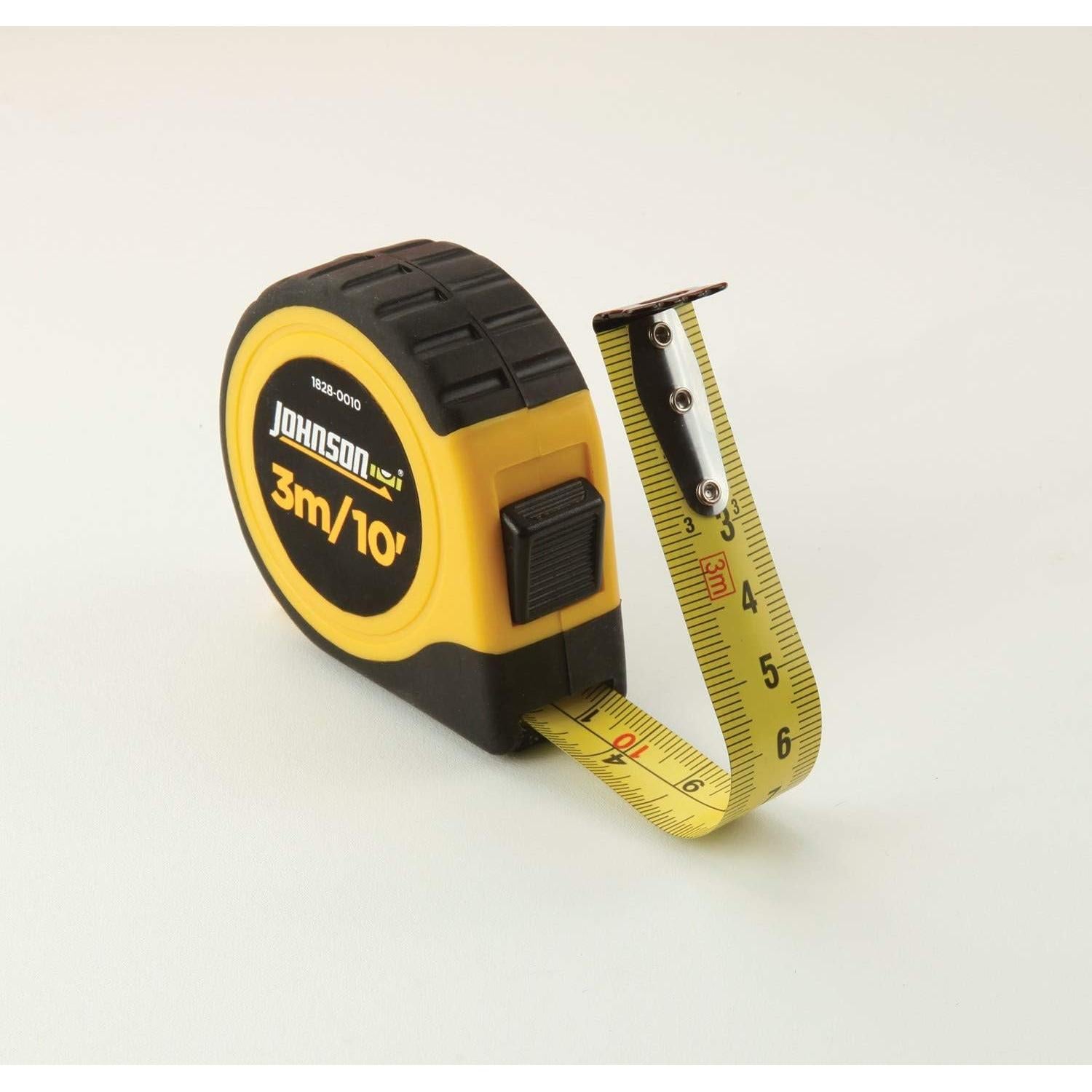 Cinta Métrica Johnson 3m/10' con Caja de Goma Antideslizante