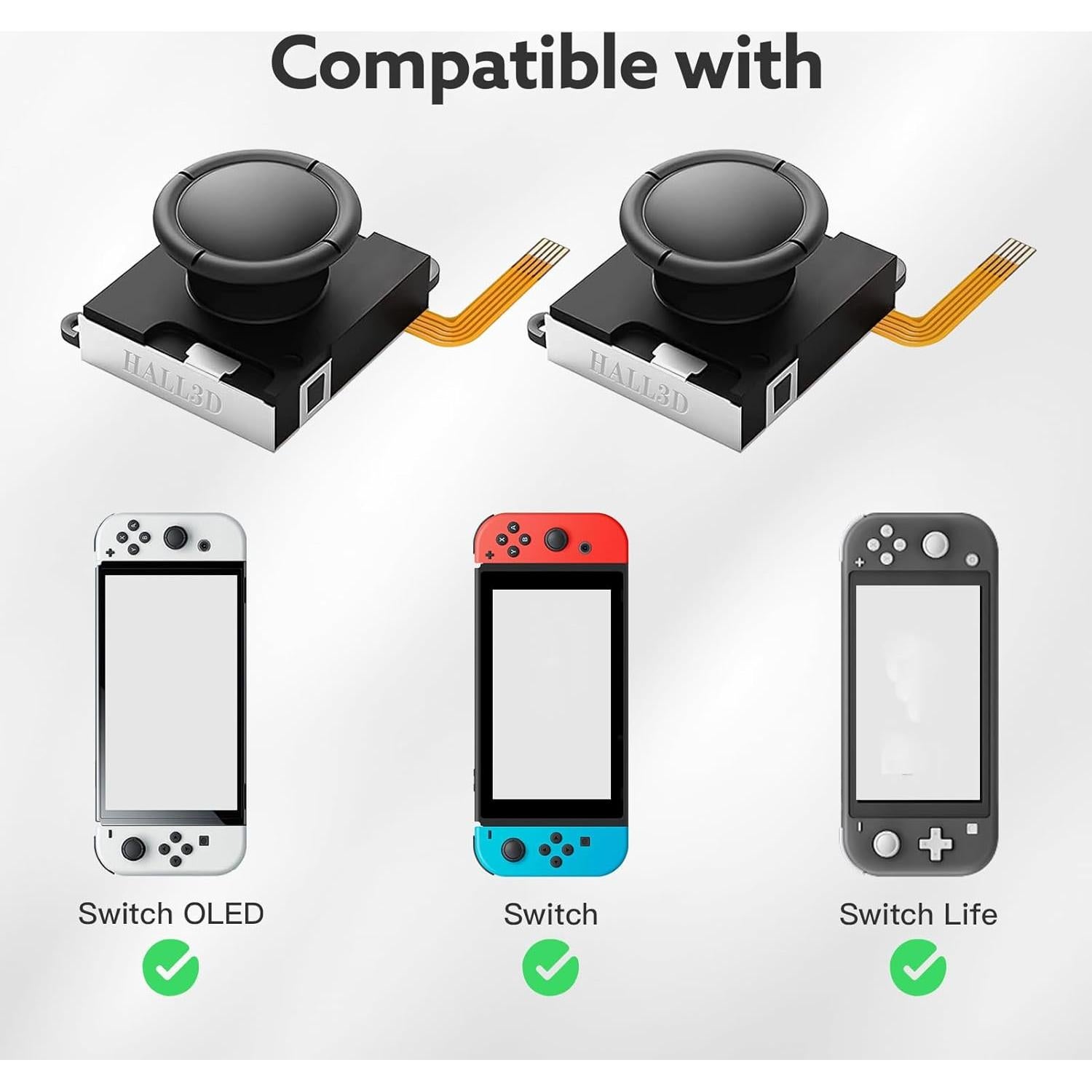 Joystick Joycon Bronal Sin Deriva para Nintendo Switch - 2 Paquete
