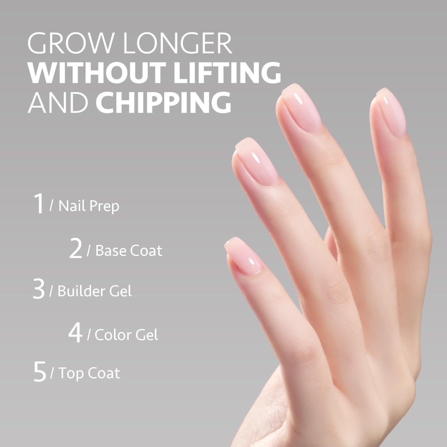 Gel Constructor GAOY 16ml Rosa Bebé para Uñas Duras UV