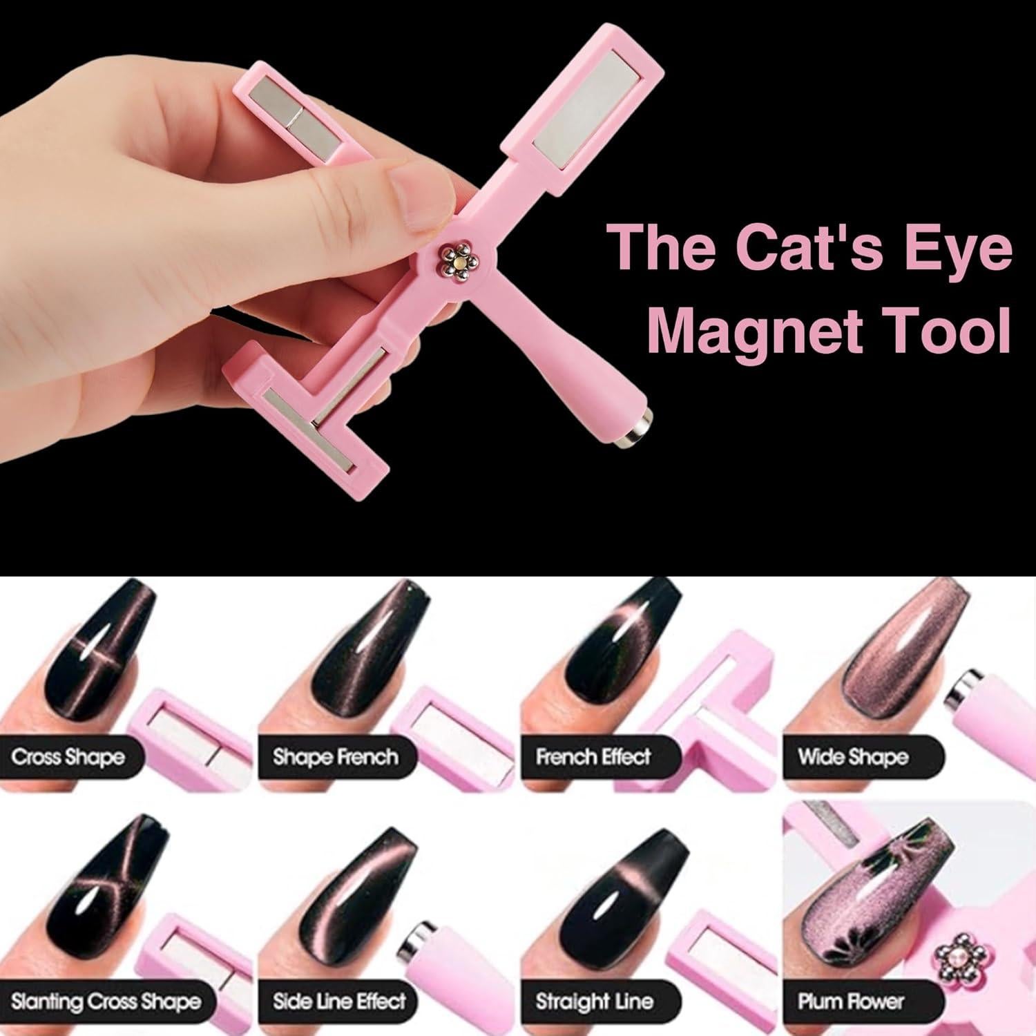 Herramienta Magnética Cat Eye NOVAL 5 en 1 para Uñas