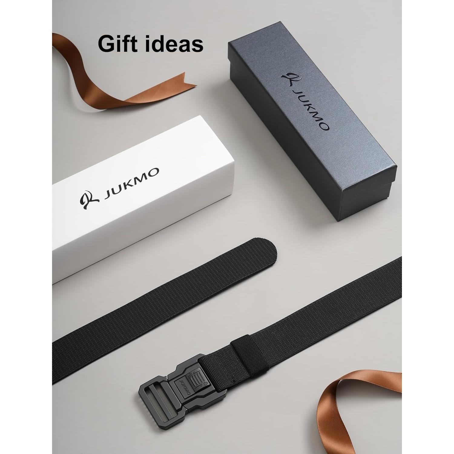 Cinturón Táctico JUKMO Nylon Elástico 106.68 cm Negro