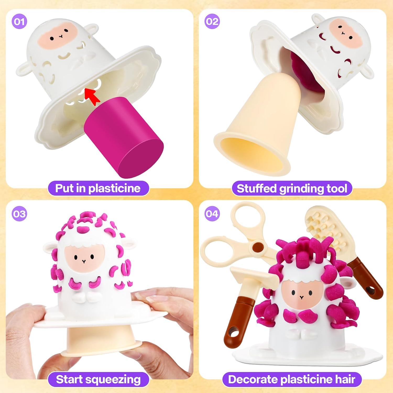 Juego de Peluquería de Plastilina TNOIE 16PCS para Niños