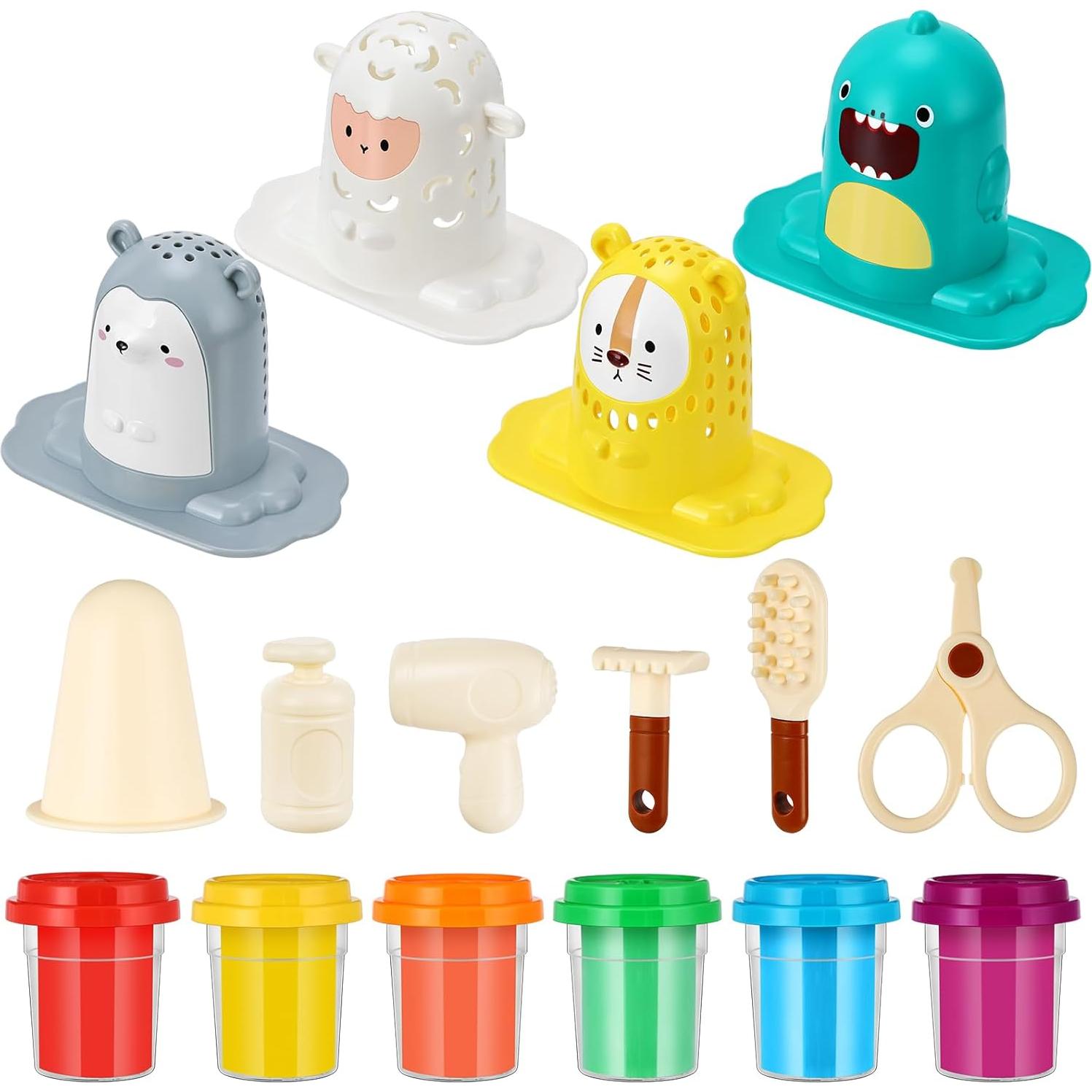 Juego de Peluquería de Plastilina TNOIE 16PCS para Niños