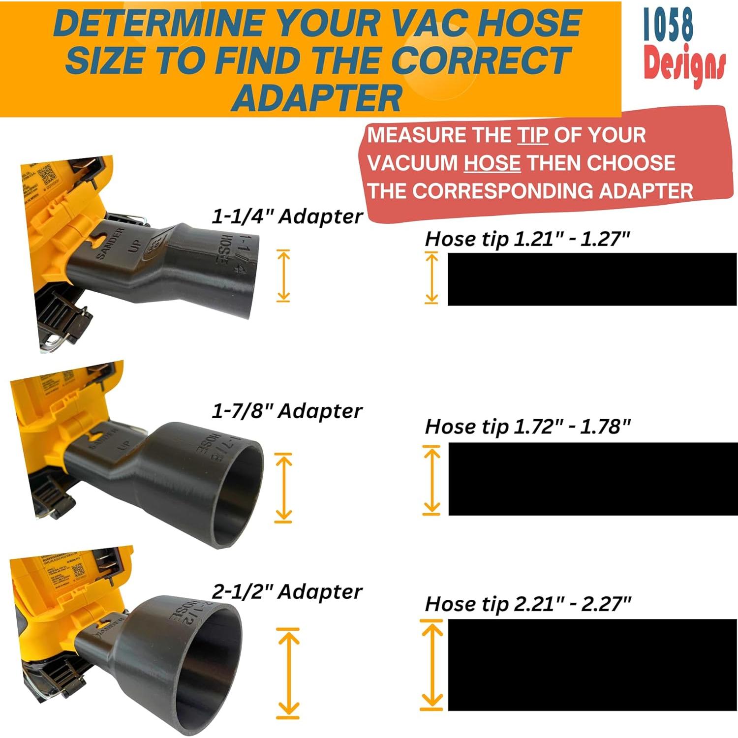 Adaptador de Vacío 1058 Designs para Lijadoras DeWalt 1-1/4"