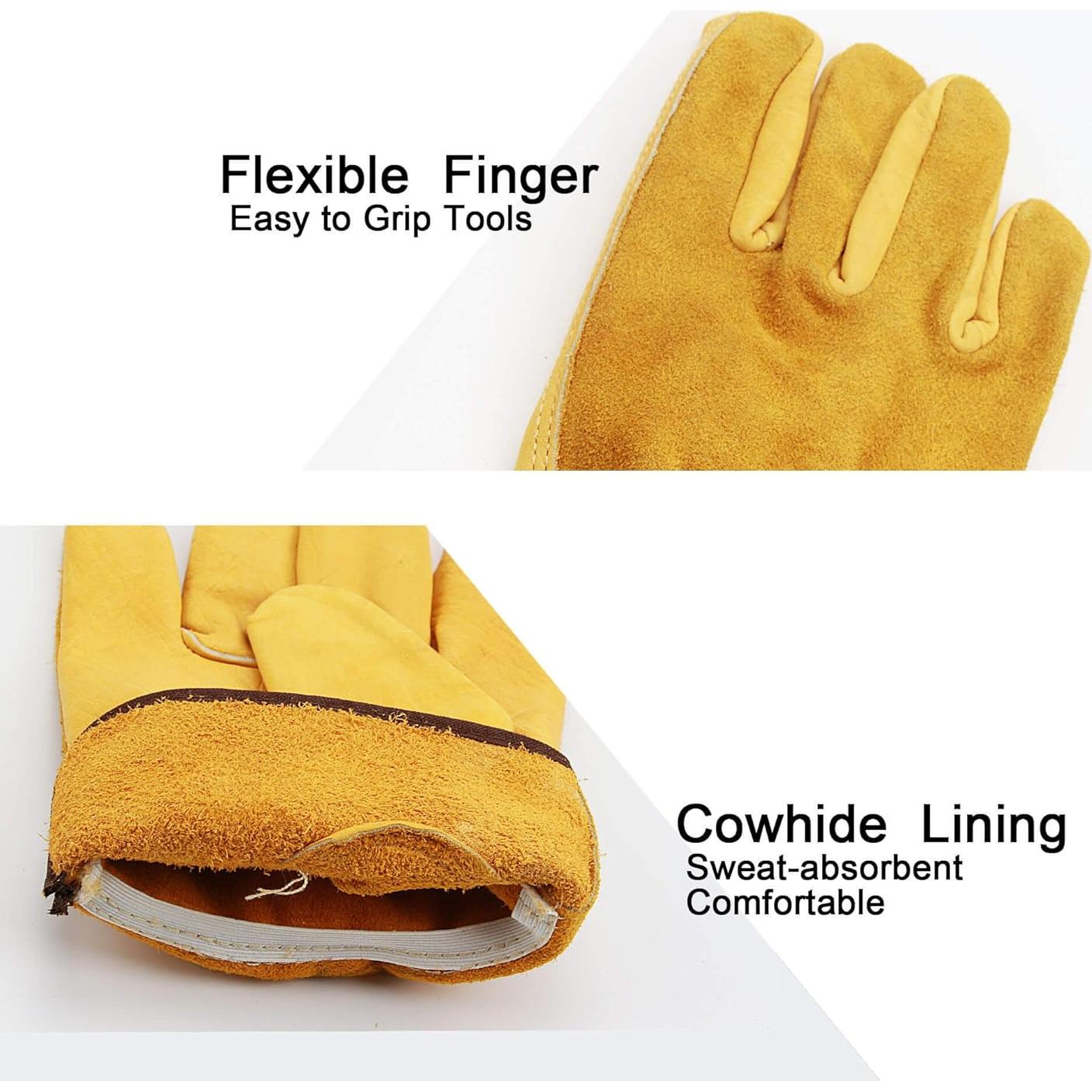 Guantes de trabajo OZERO de cuero para jardinería y construcción