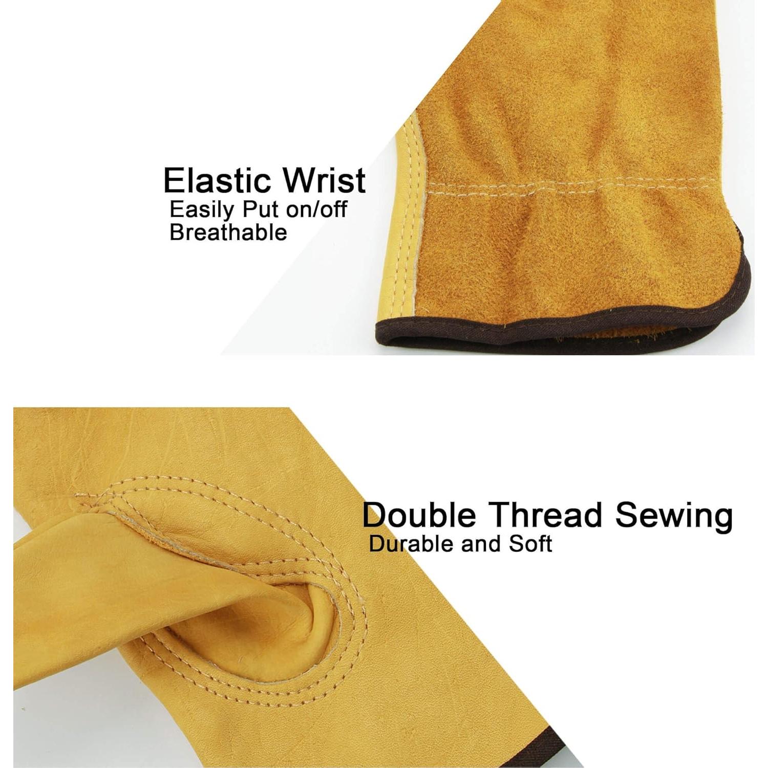 Guantes de trabajo OZERO de cuero para jardinería y construcción