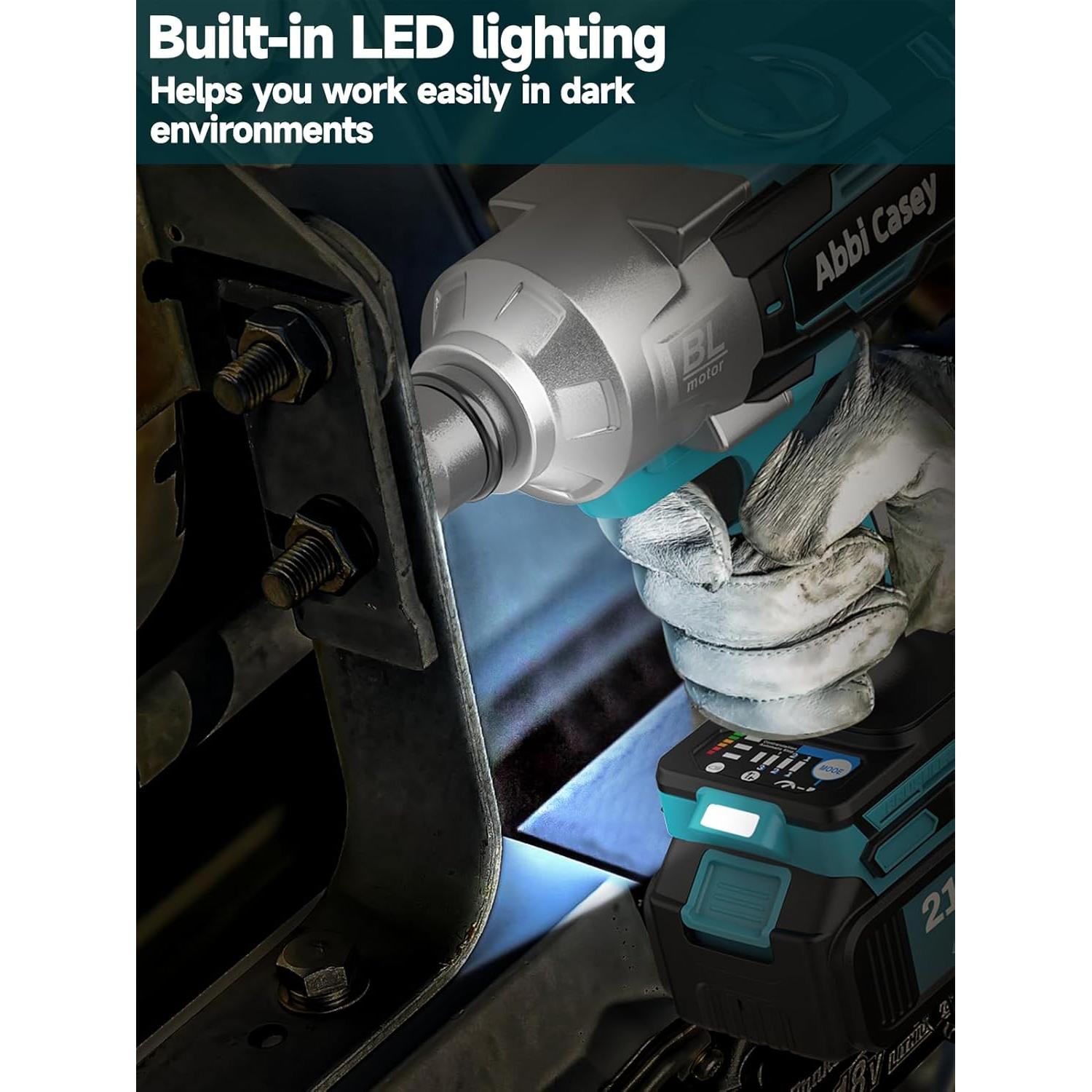 Llave de Impacto 3/4 Abbi Casey 2000N.m 4500 RPM con Baterías