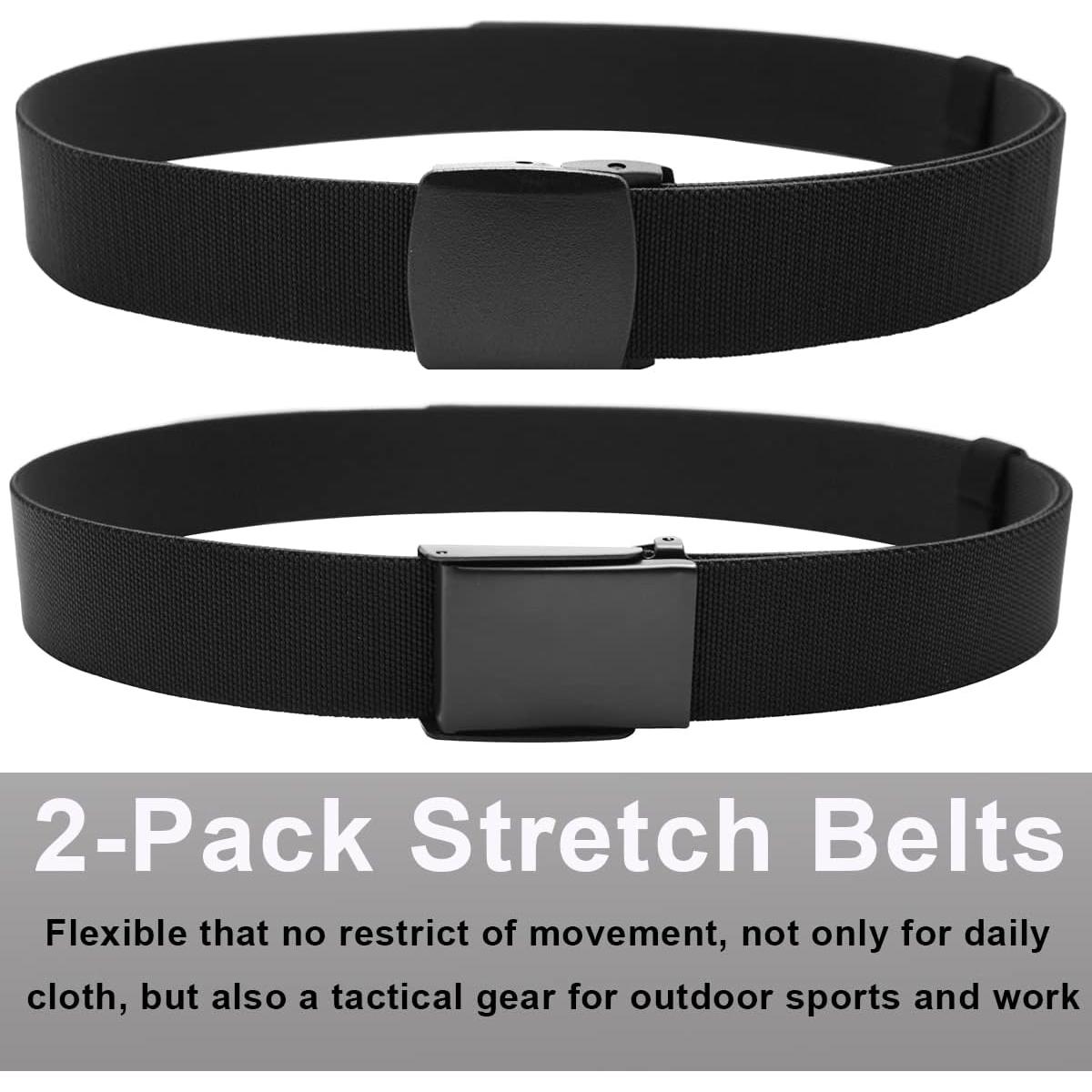 Cinturón Elástico Nylon Táctico Ajustable para Hombres