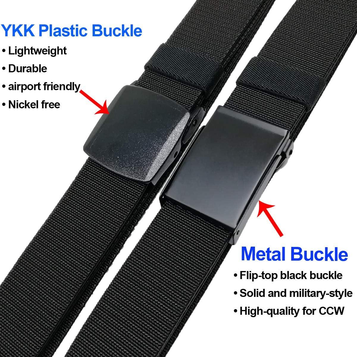 Cinturón Elástico Nylon Táctico Ajustable para Hombres