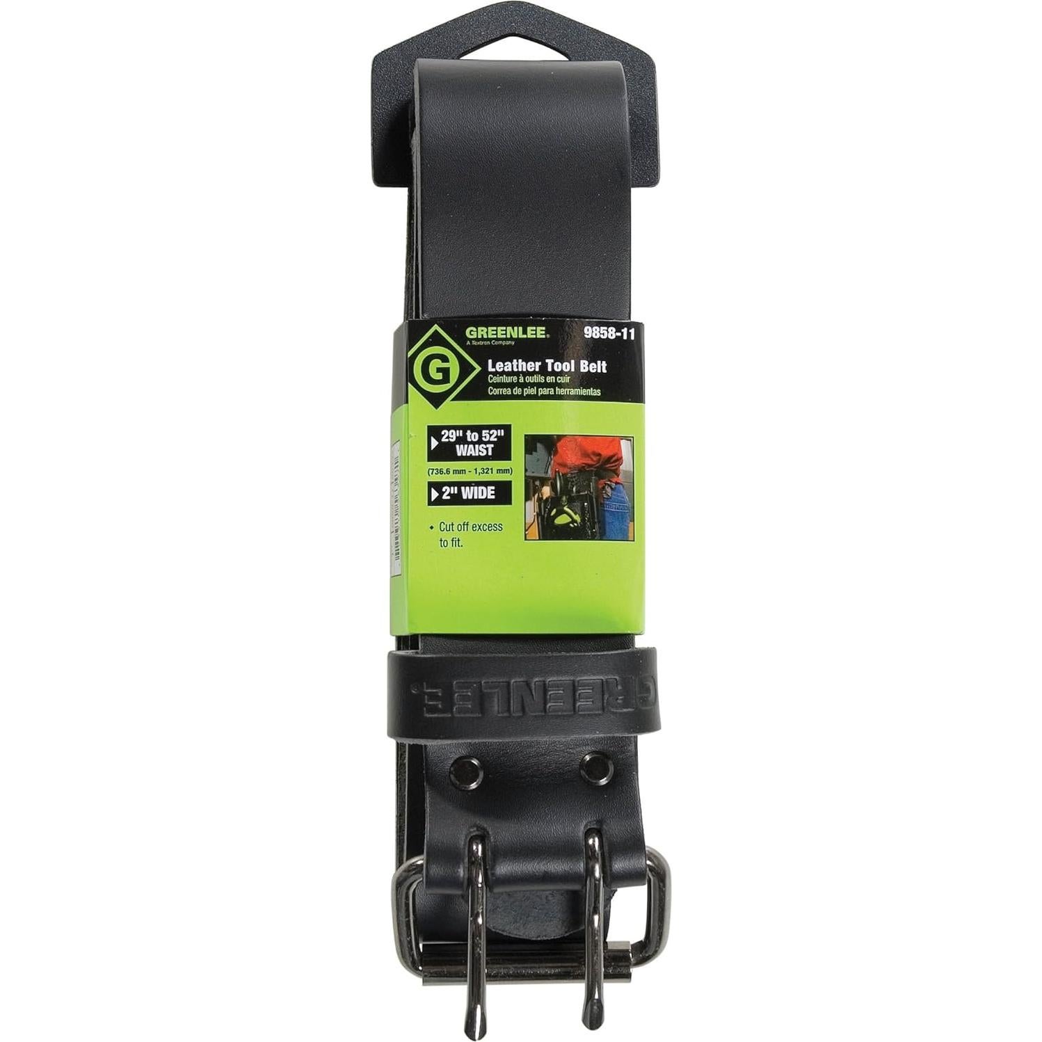 Cinturón de Herramientas Greenlee 9858-11 Cuero Negro 5,08 cm