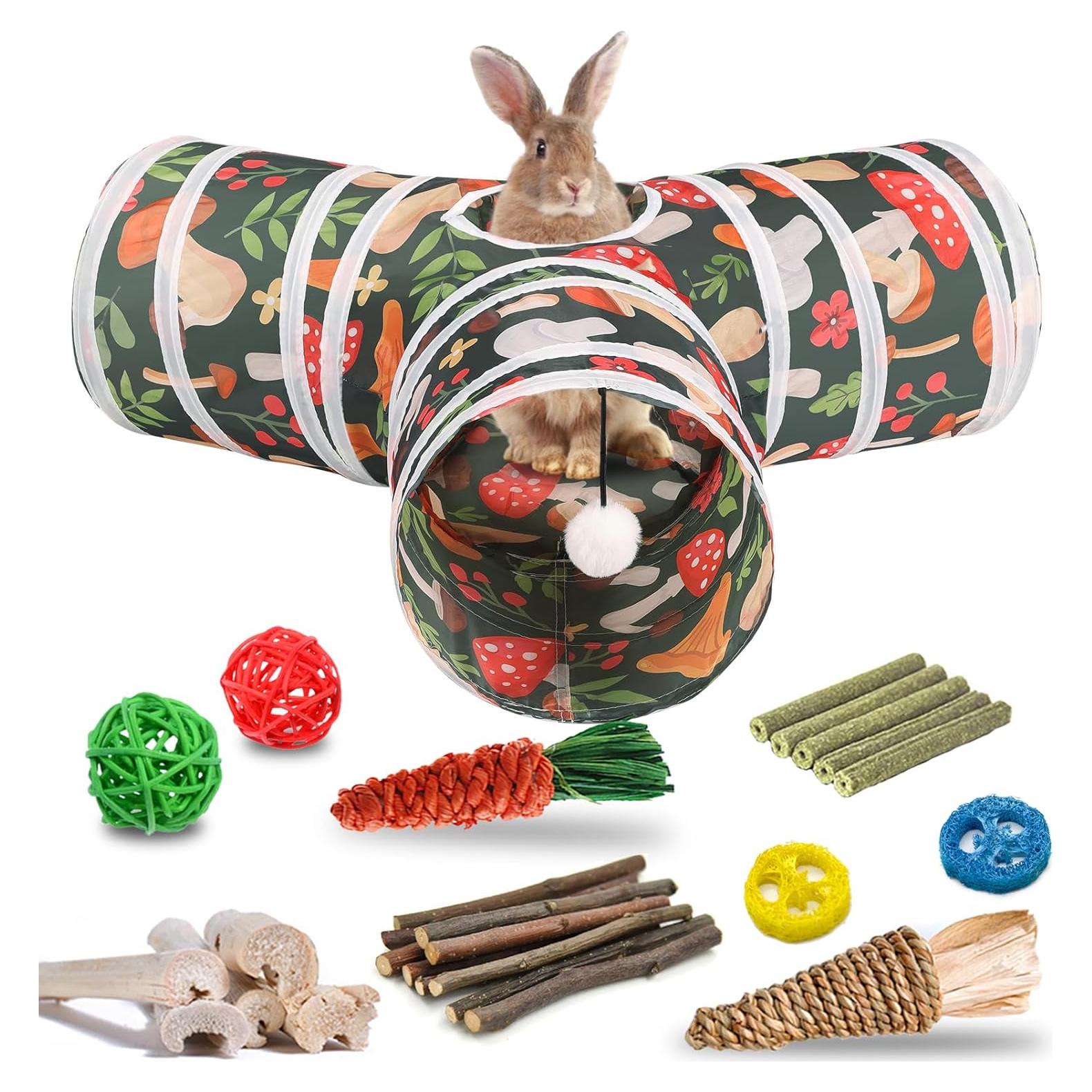 Túnel para Conejos HERCOCCI 3 Vías Colapsable 81 cm Rojo