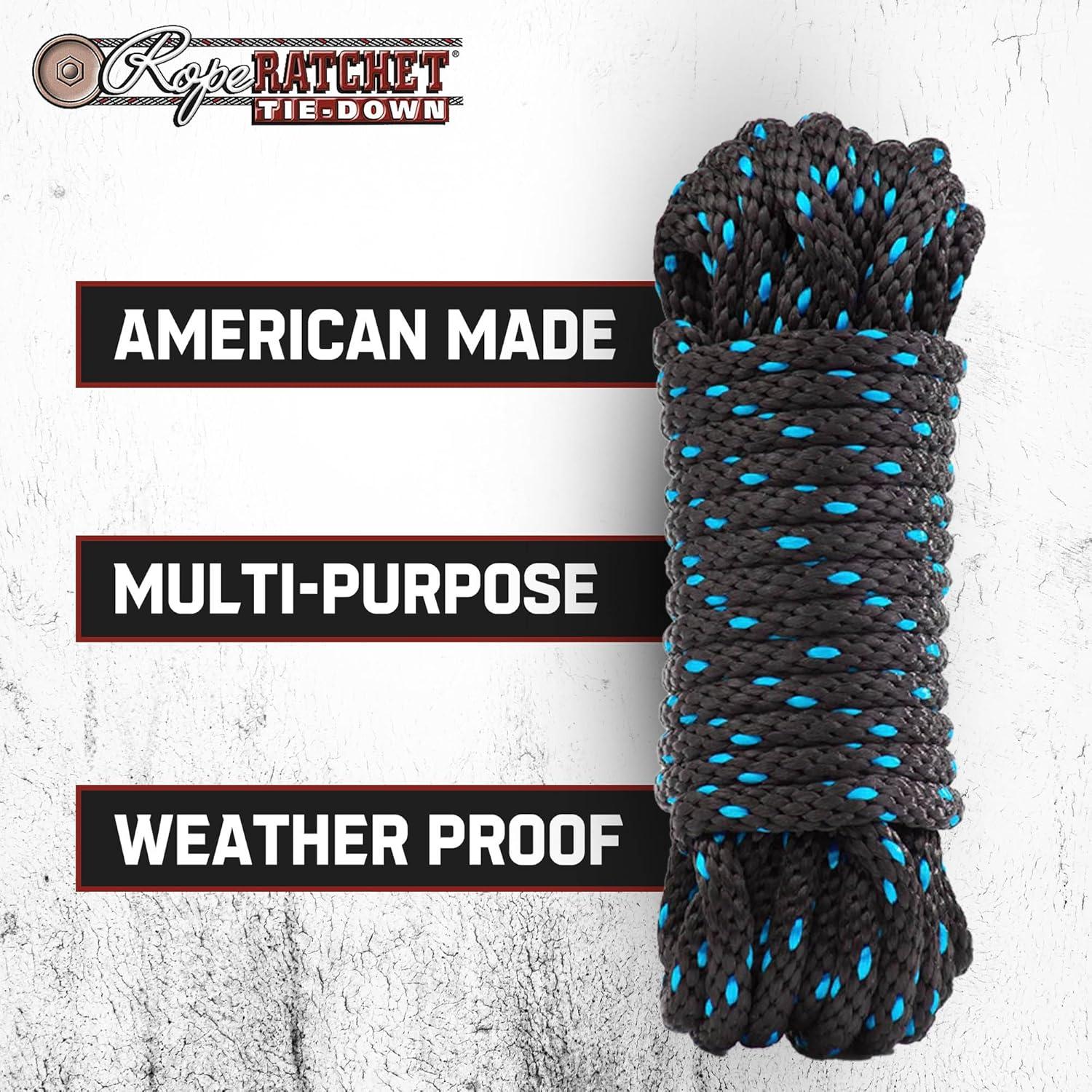 Cuerda de Polipropileno 15.24 m Rope Ratchet Resistente 113.4 kg