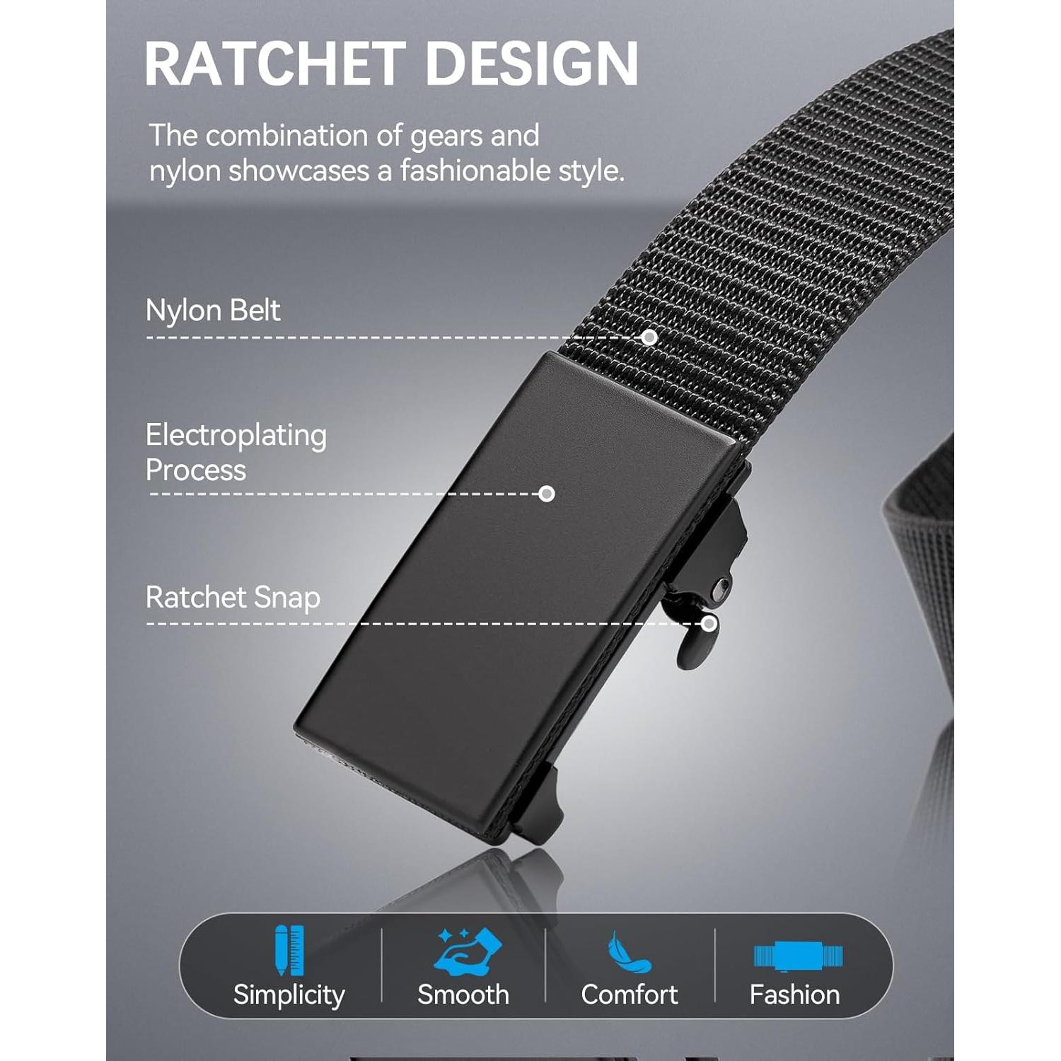 Cinturón de Nylon BOSTANTEN Ajustable para Hombres