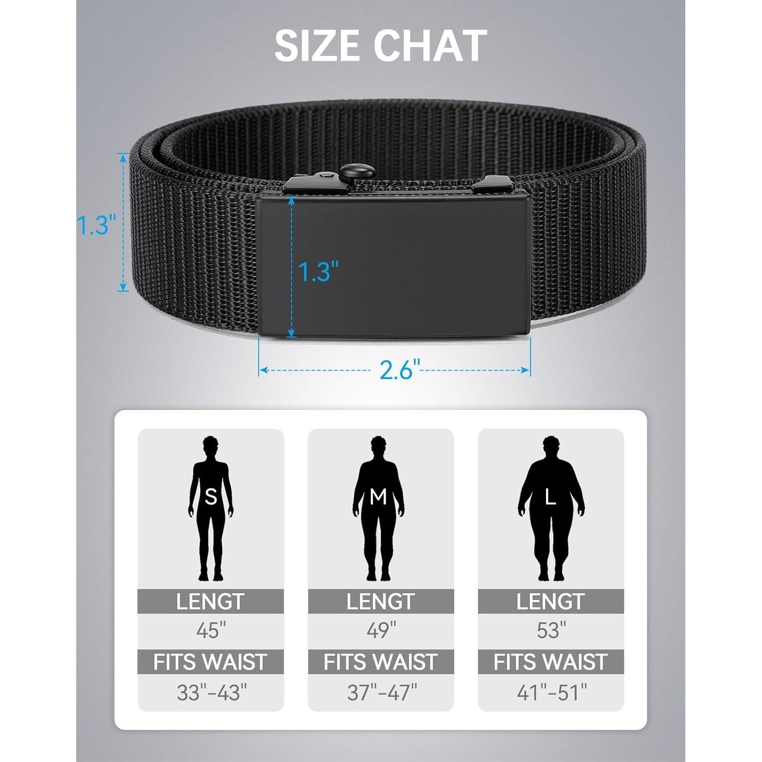 Cinturón de Nylon BOSTANTEN Ajustable para Hombres