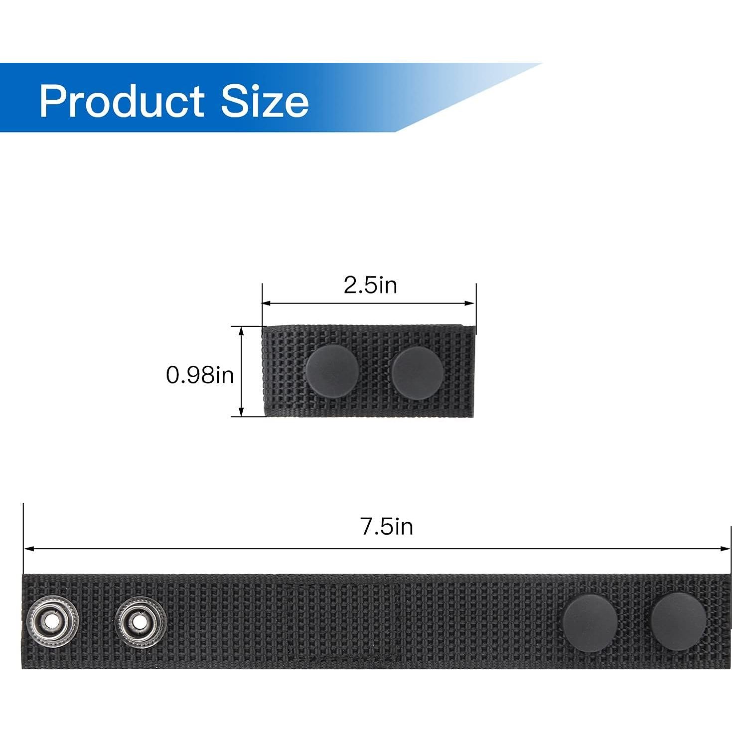 Ullnosoo Sujetadores de Cinturón Tácticos Nylon 1000D 5,08 cm