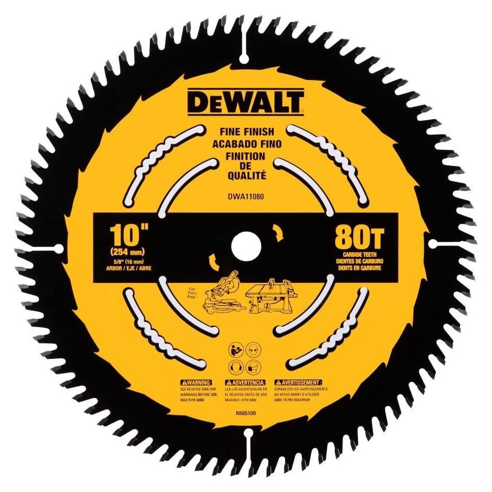 Sierra Circular DEWALT 25.4 cm 80 Dientes Carburo Ultra Afilado