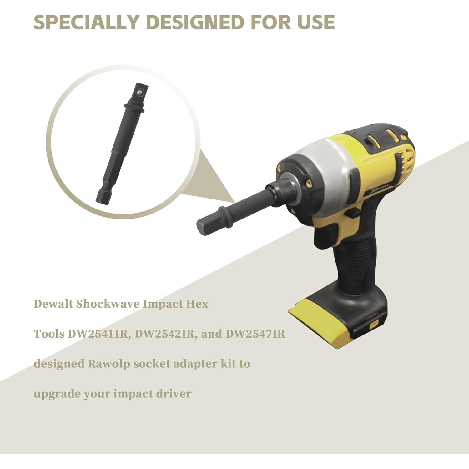 Conjunto de Adaptadores de Enchufe DeWalt 3 Piezas 1/4" 3/8" 1/2"