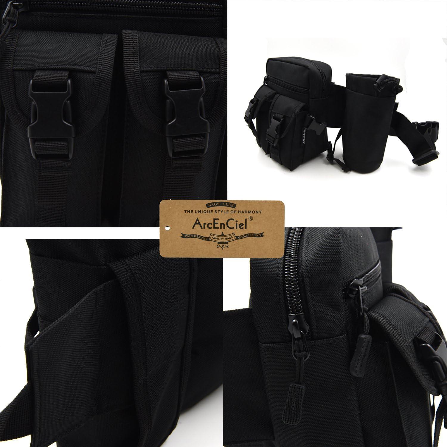 Bolsa de Cintura Táctica ArcEnCiel Negra 21x18 cm Ajustable