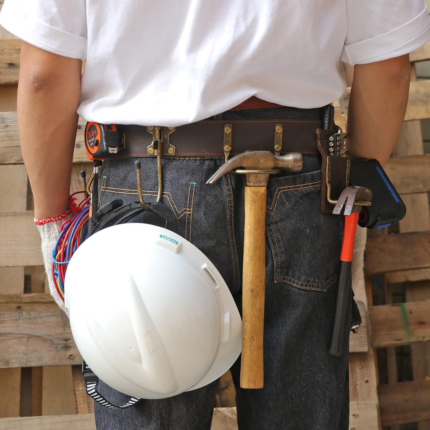 Cinturón de Herramientas TOURBON Ajustable con Ganchos