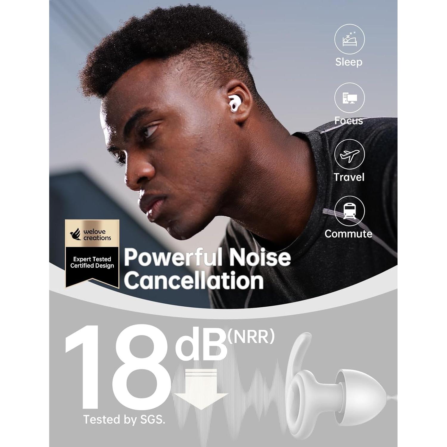 Tapones para Oídos Welove con Sanitizador UV - Reducción 18dB