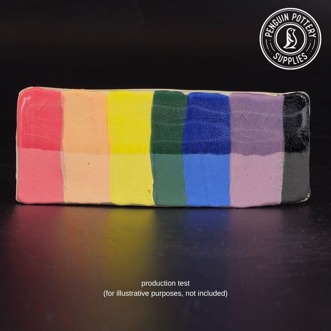 Penguin Pottery Underglaze for Ceramics - 8-Color Underglaze Set (4 oz Jars) - Ceramics Underglaze Cone 04 to Cone 6 - Paint Colors for Clay, Bisque - Under Glaze for Pottery - Low Fire to Mid Fire