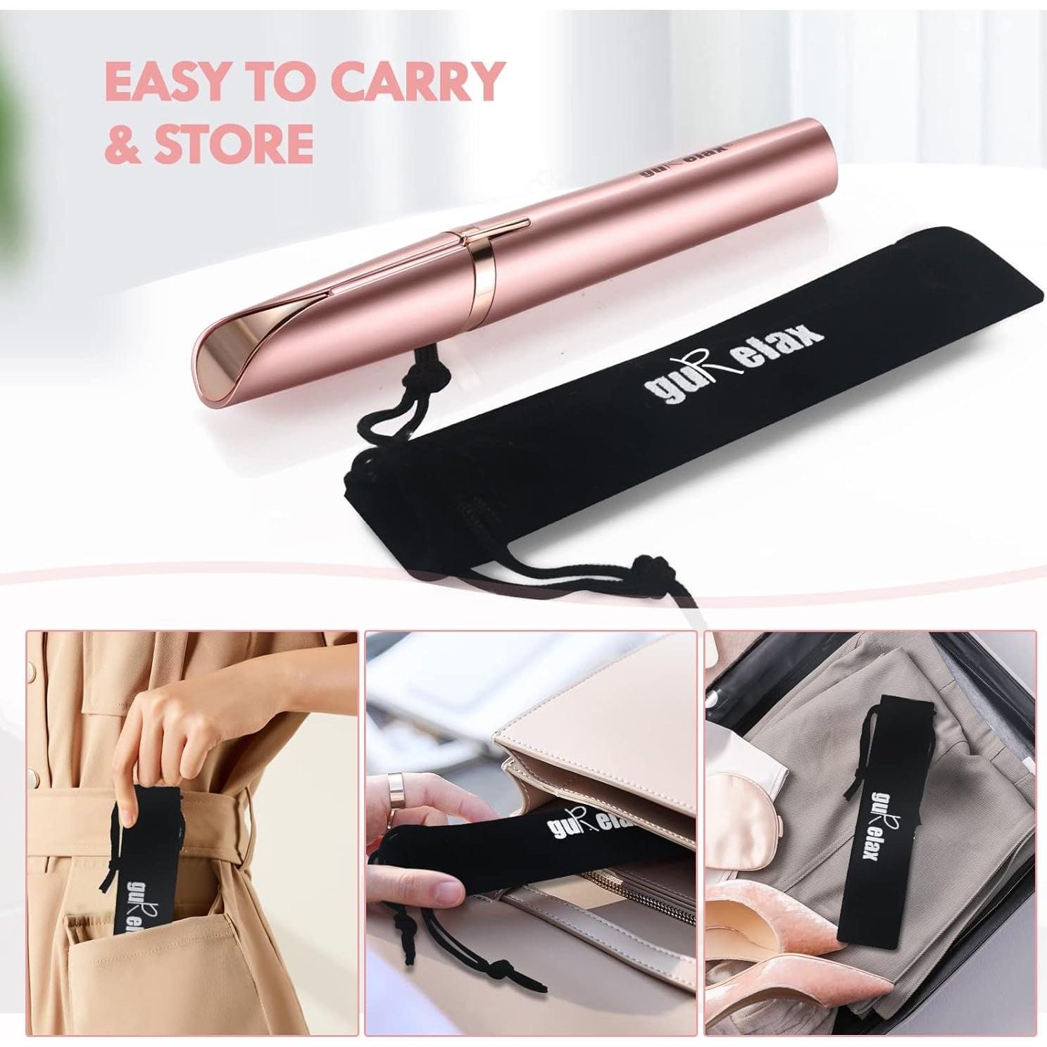 Recortador de Cejas Eléctrico Gurelax Oro Rosa Recargable