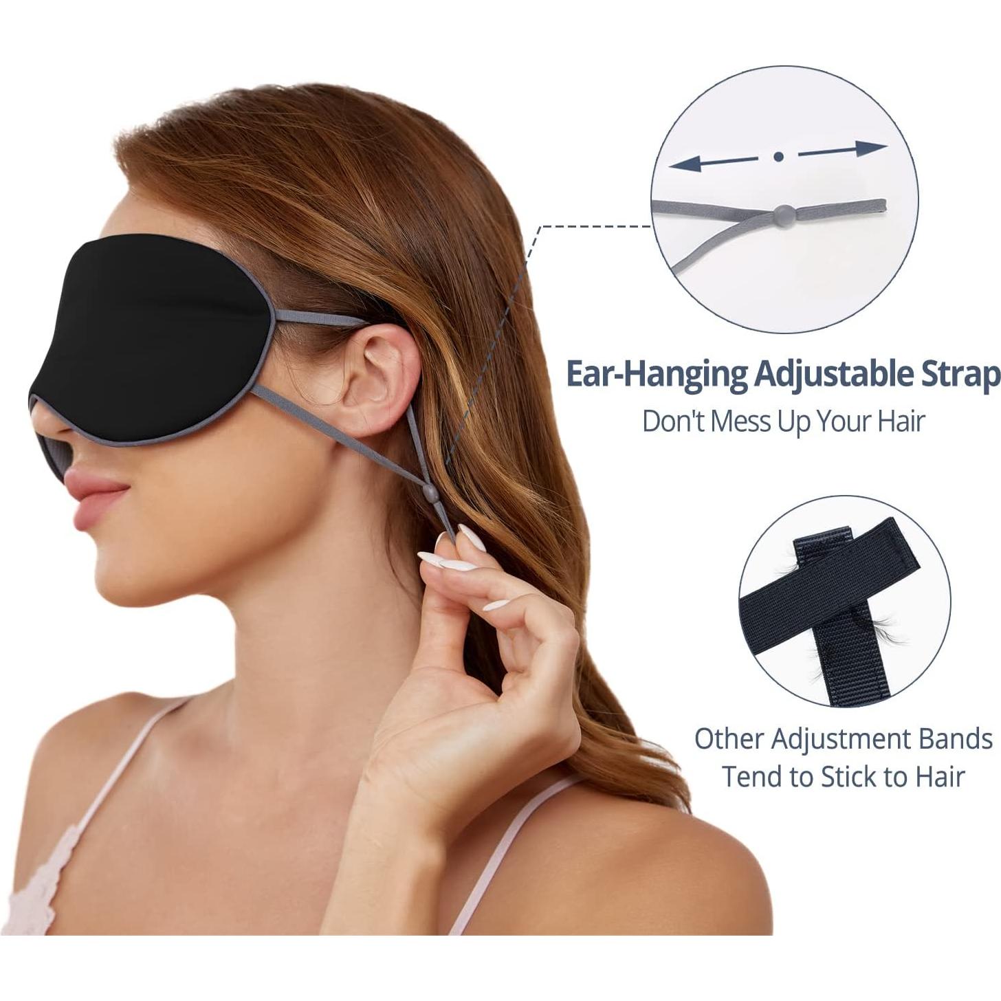 Paquete de 2 Máscaras para Dormir BATHRINS Ajustables Suaves