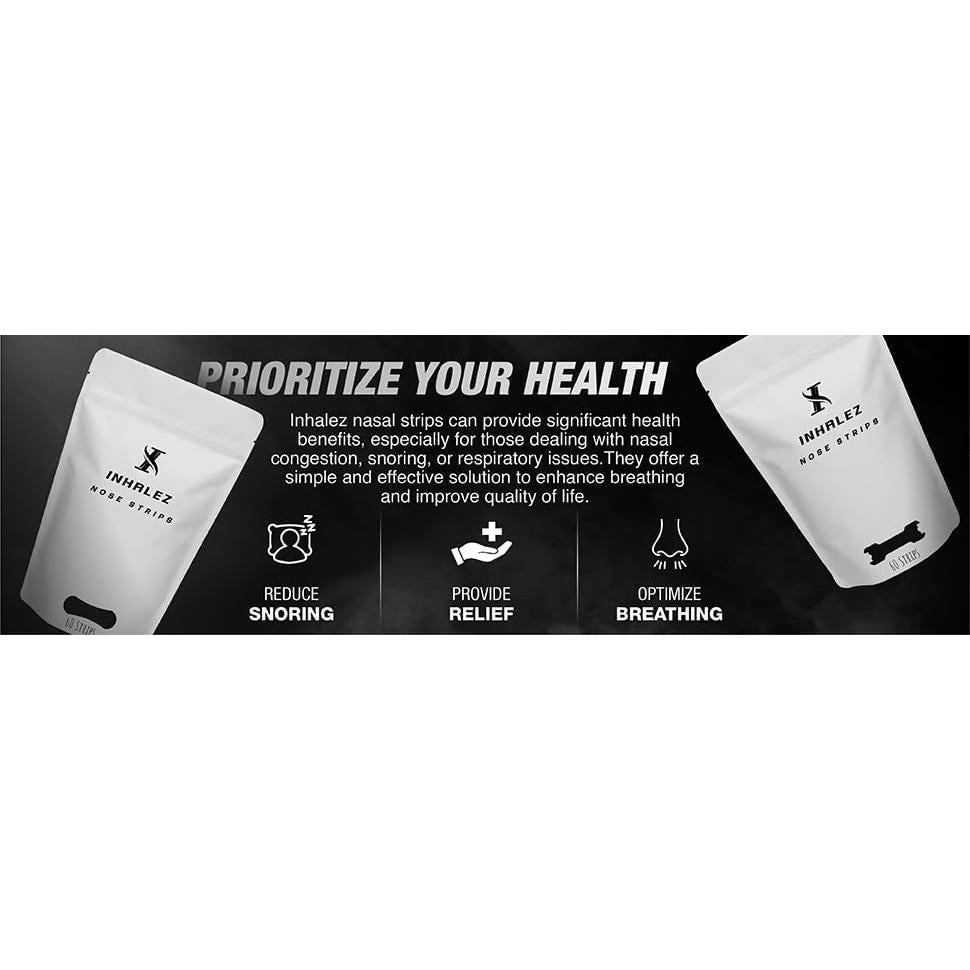 Tiras Nasales INHALEZ 60CT para Mejorar Respiración y Ronquidos
