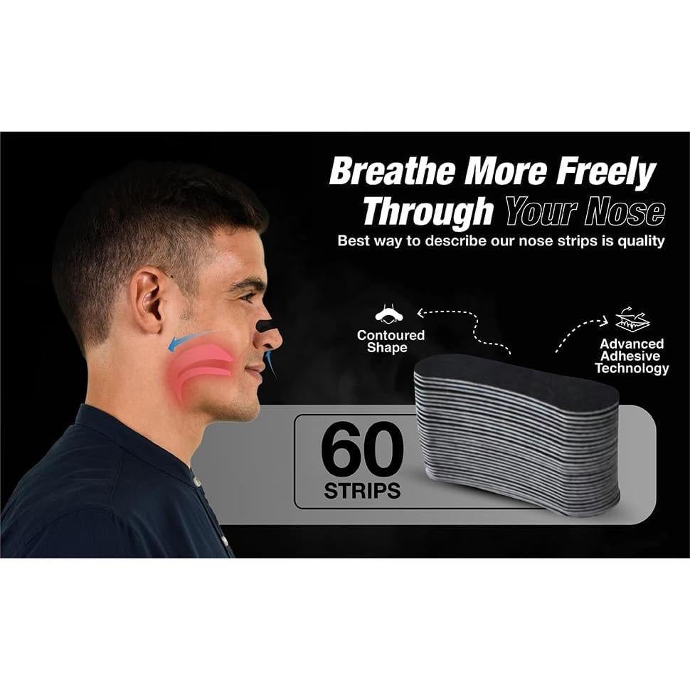 Tiras Nasales INHALEZ 60CT para Mejorar Respiración y Ronquidos