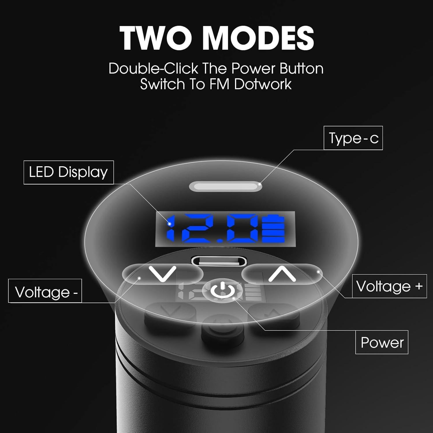 Máquina de Tatuaje Inalámbrica INKin Ultra-One 1600mAh 3.5mm