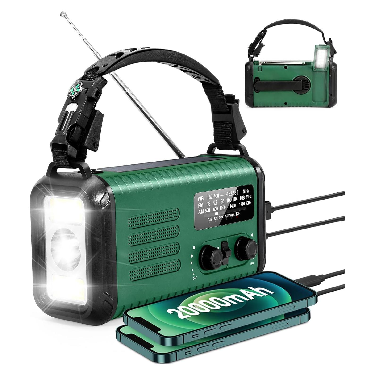 Radio de Emergencia NOAA Leaton Condor 1 con Linterna y Carga Solar