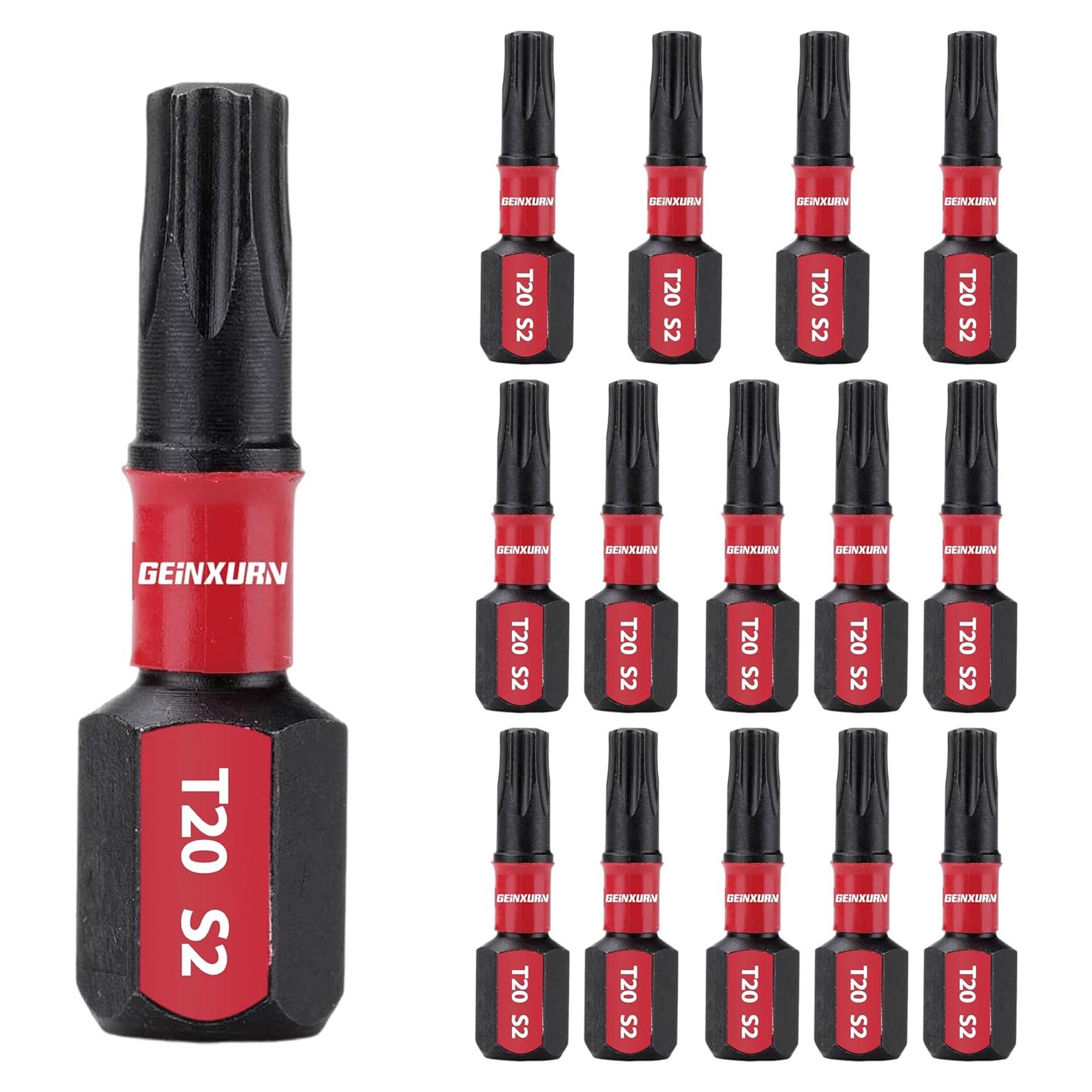 Juego de Puntas de Destornillador Torx GEINXURN 15 Piezas 1"