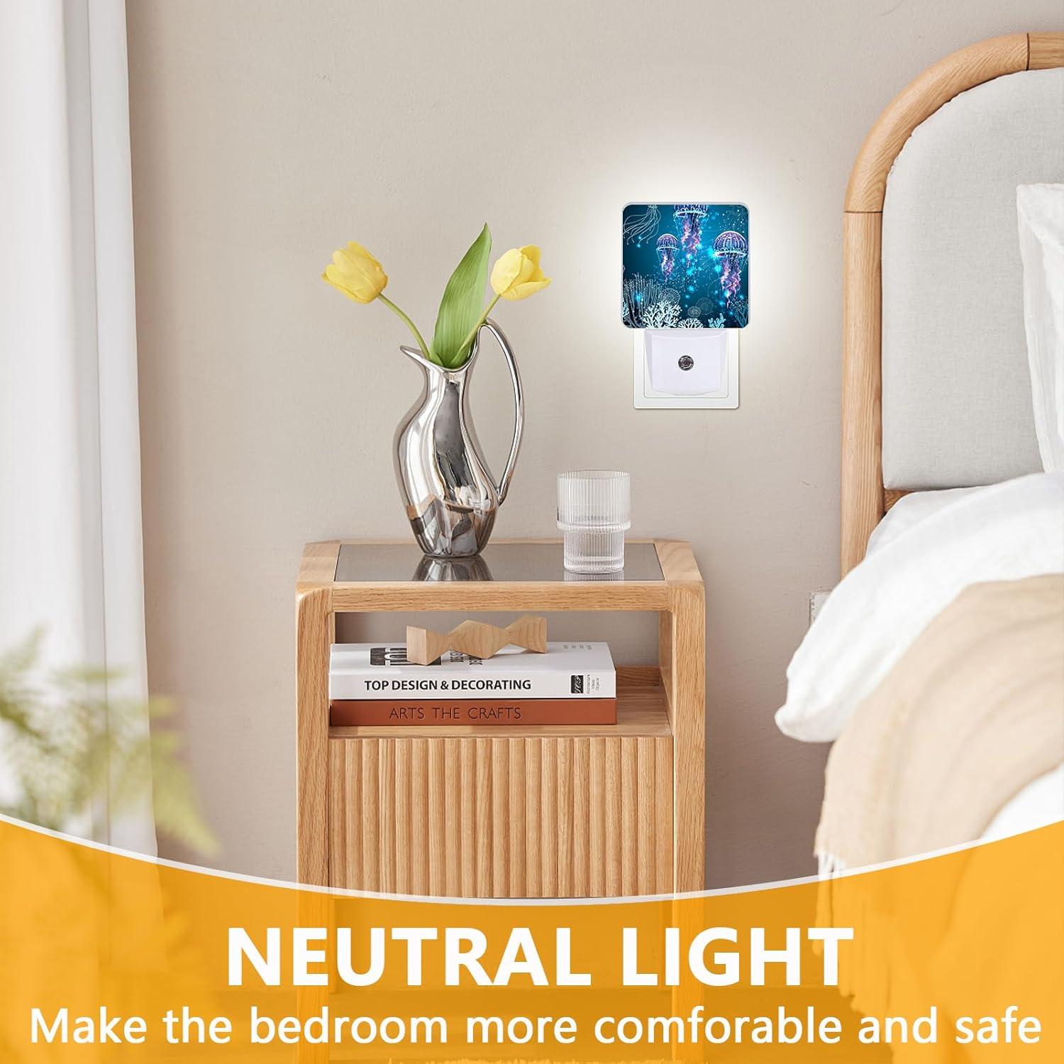 Luz Nocturna LED GANTINIR Medusa 7.6x11.4 cm Ahorro Energía