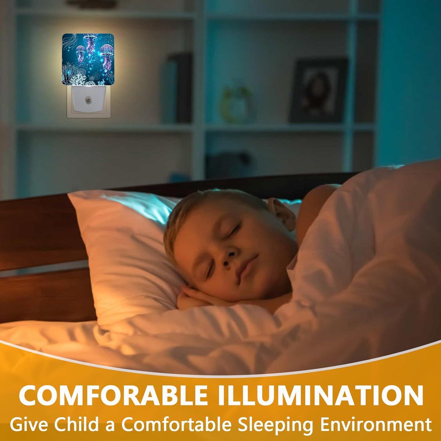 Luz Nocturna LED GANTINIR Medusa 7.6x11.4 cm Ahorro Energía