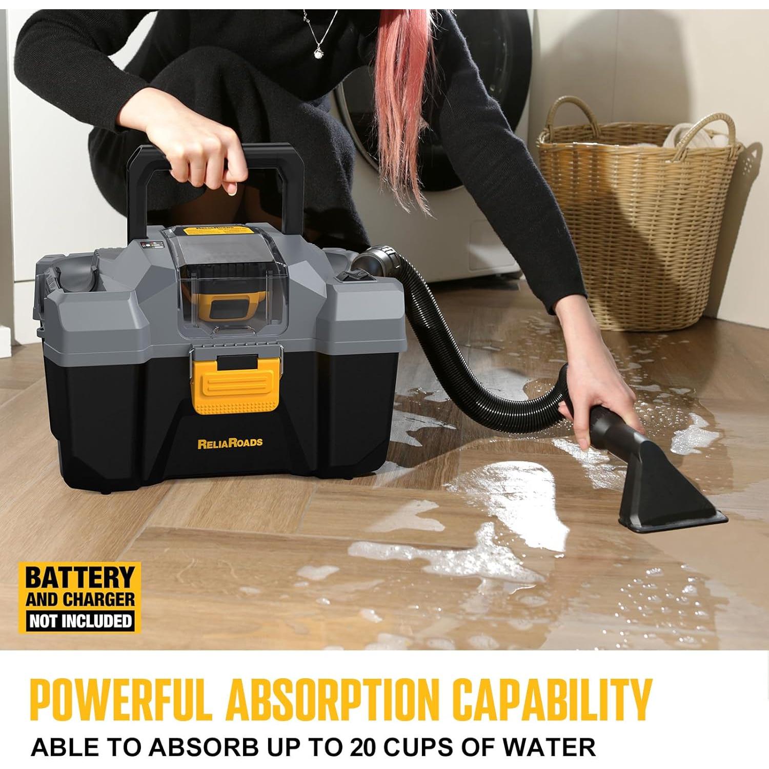 Aspiradora Inalámbrica ReliaRoads RCSV-20 10L 20V para Taller