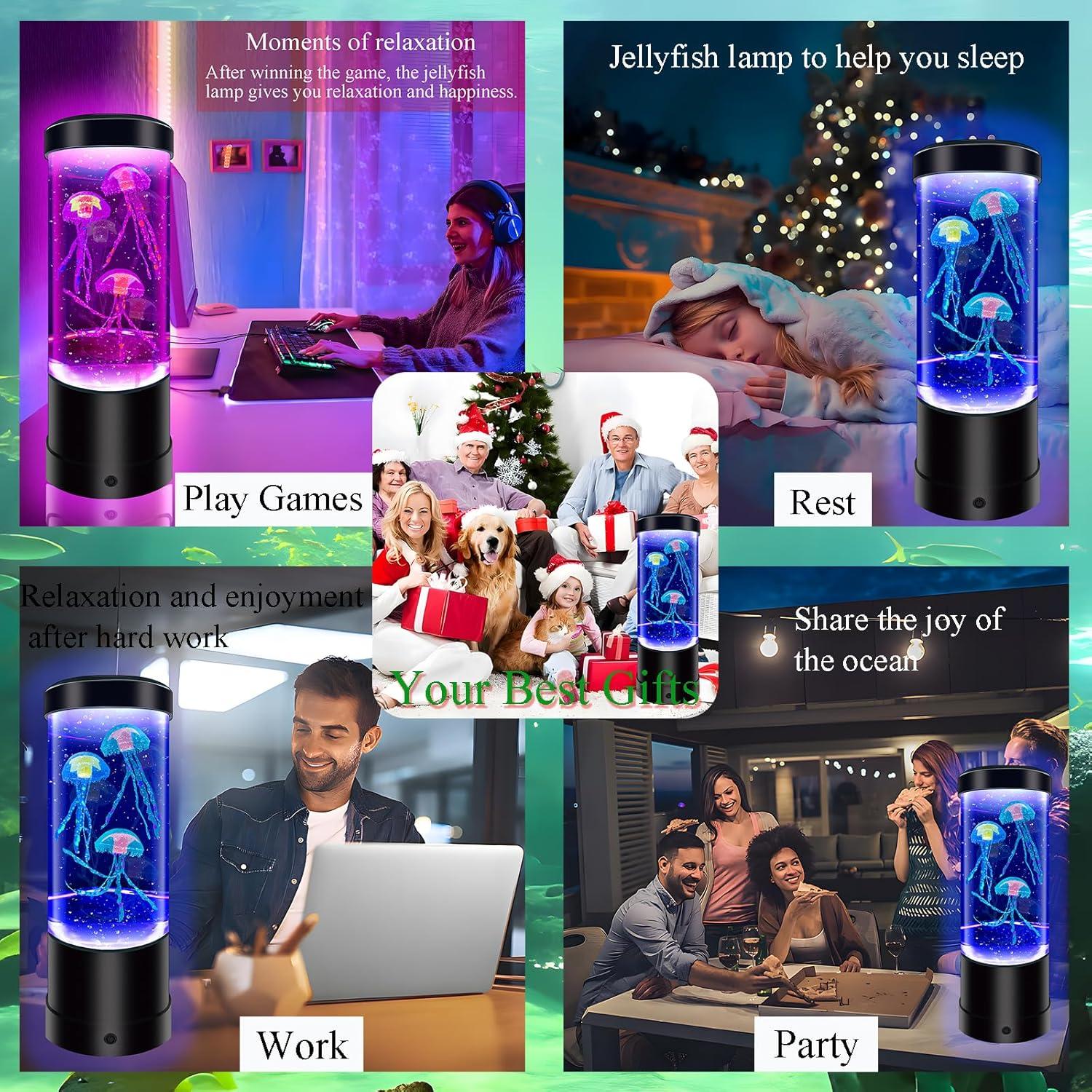 Lámpara de Medusas WTROESE 7 Colores USB/Batería 25.5cm