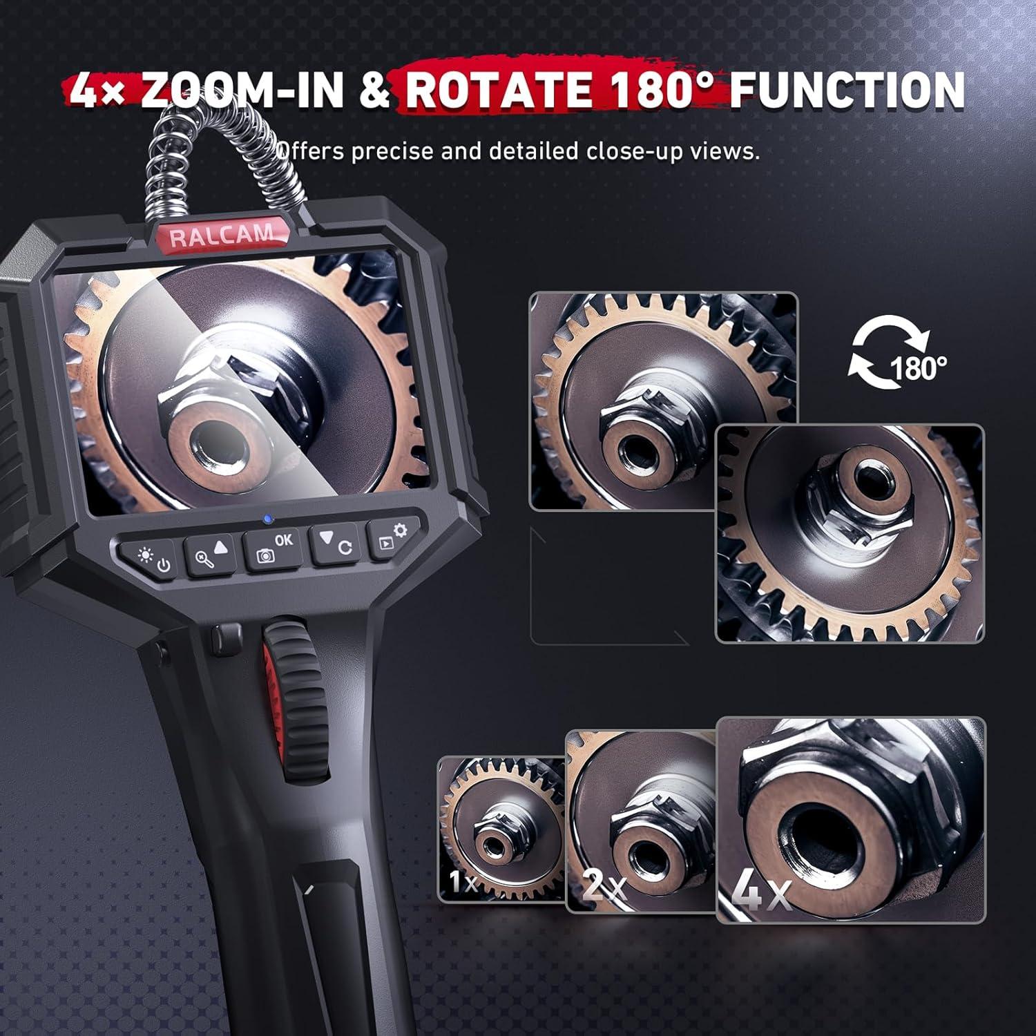 Borescopio Articulado Ralcam 6.2mm HD con Luz 1.0m