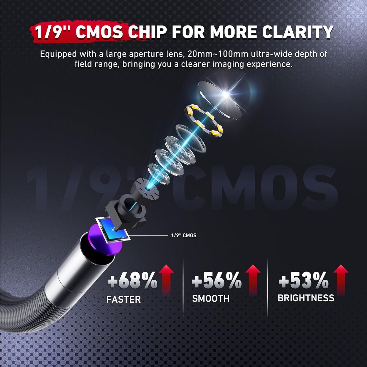 Borescopio Articulado Ralcam 6.2mm HD con Luz 1.0m