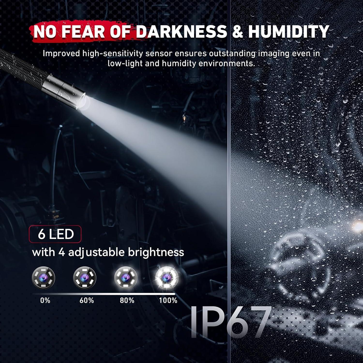 Borescopio Articulado Ralcam 6.2mm HD con Luz 1.0m