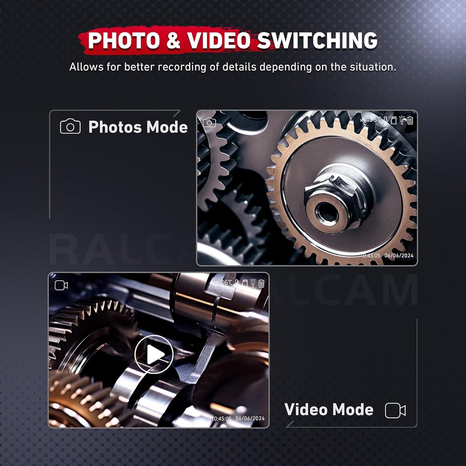 Borescopio Articulado Ralcam 6.2mm HD con Luz 1.0m