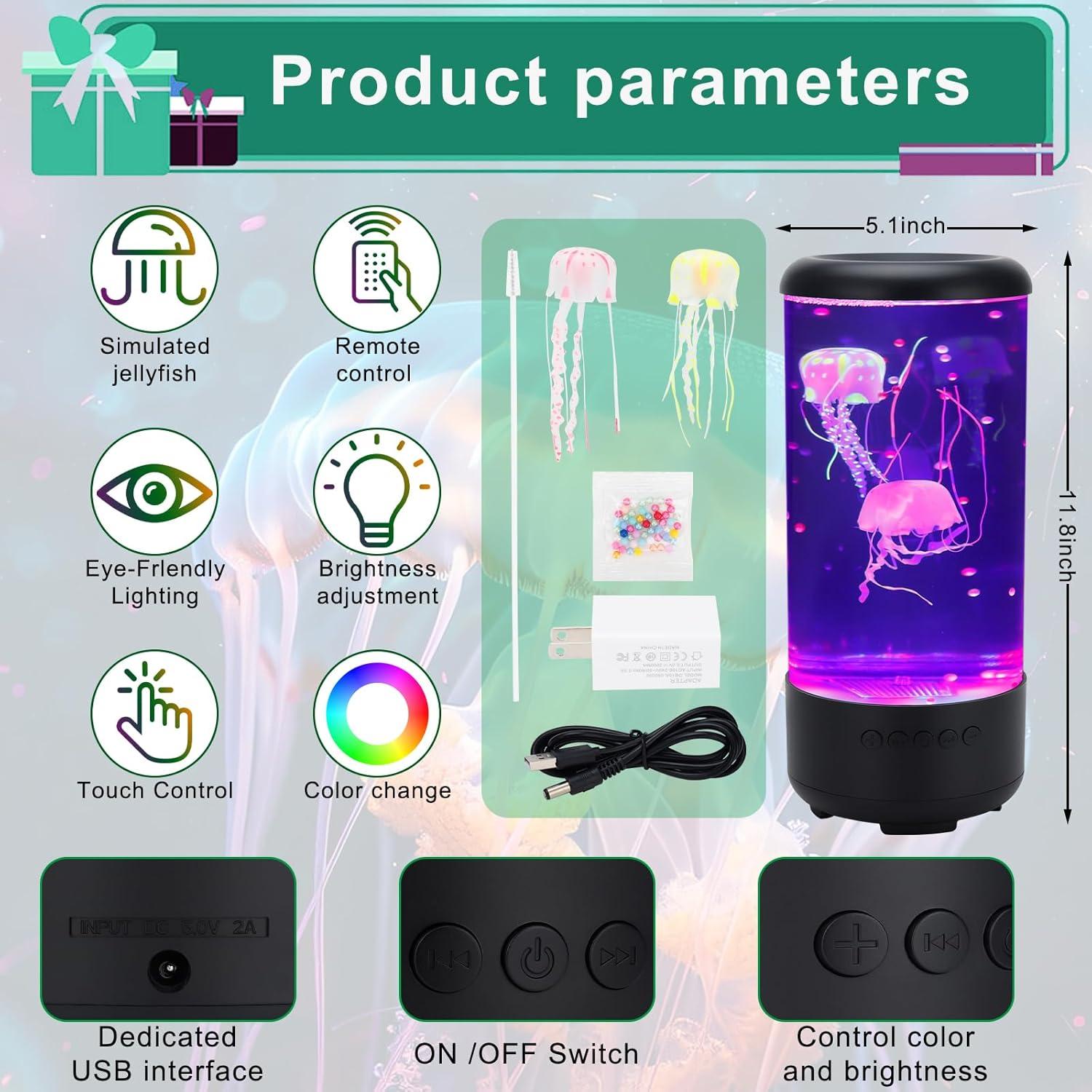 Lámpara de Medusa Jiayuan 7 Colores 5 Niveles Brillo