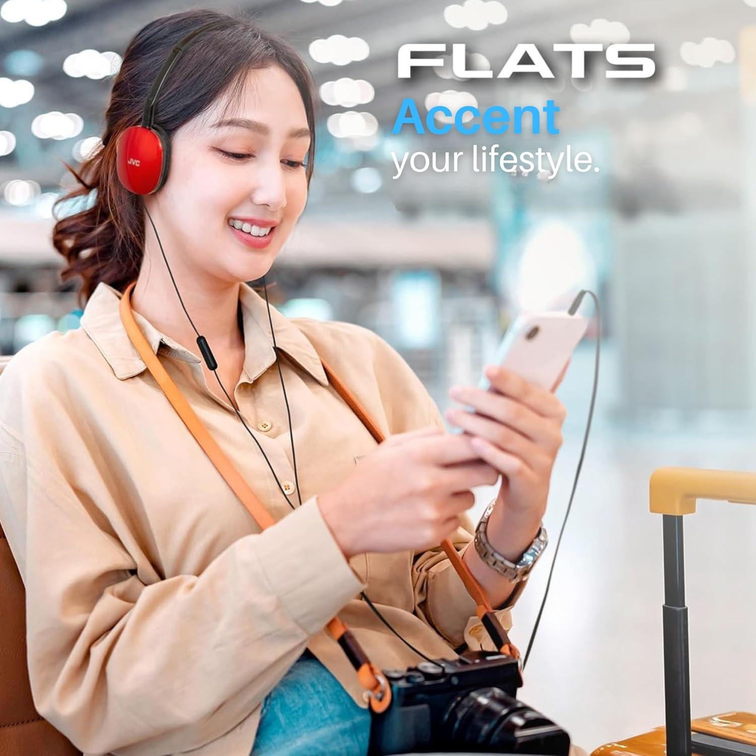 Auriculares JVC HA-S160R On-Ear Plegables con Cable 30mm