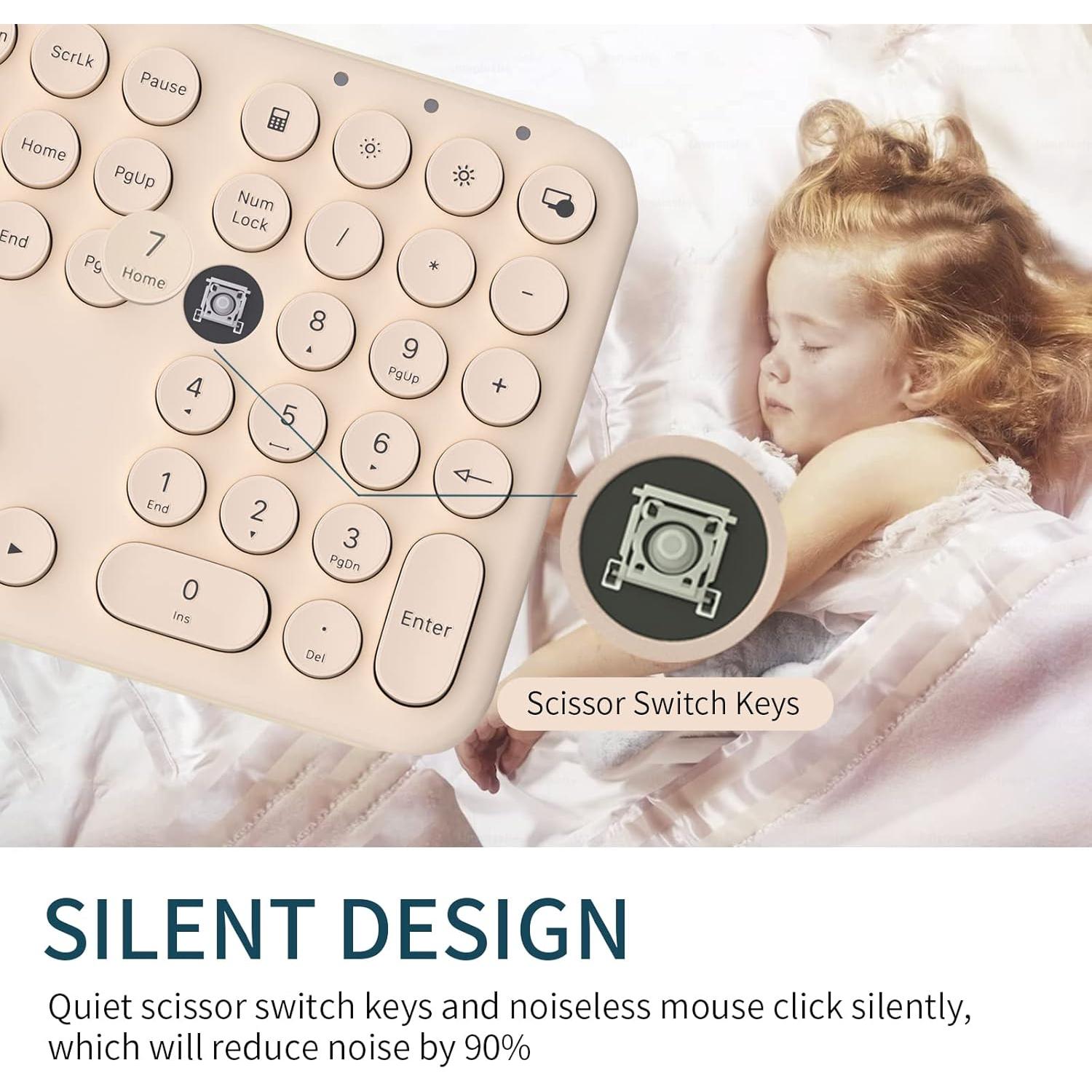 Combo Teclado y Ratón Inalámbricos YUNSHAN 2.4GHz Caqui