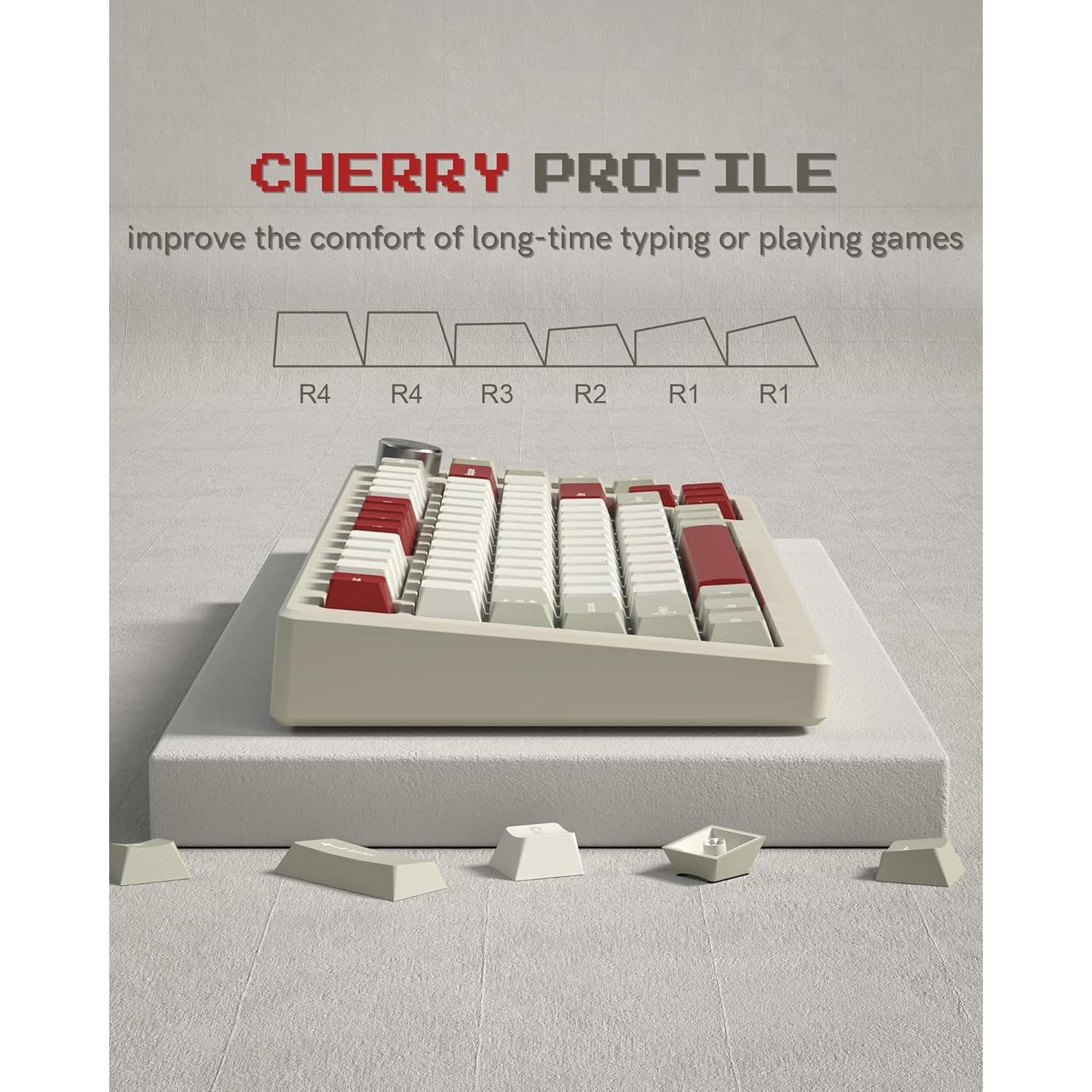 Juego de Teclas Womier PBT 138 Teclas Gris Vintage