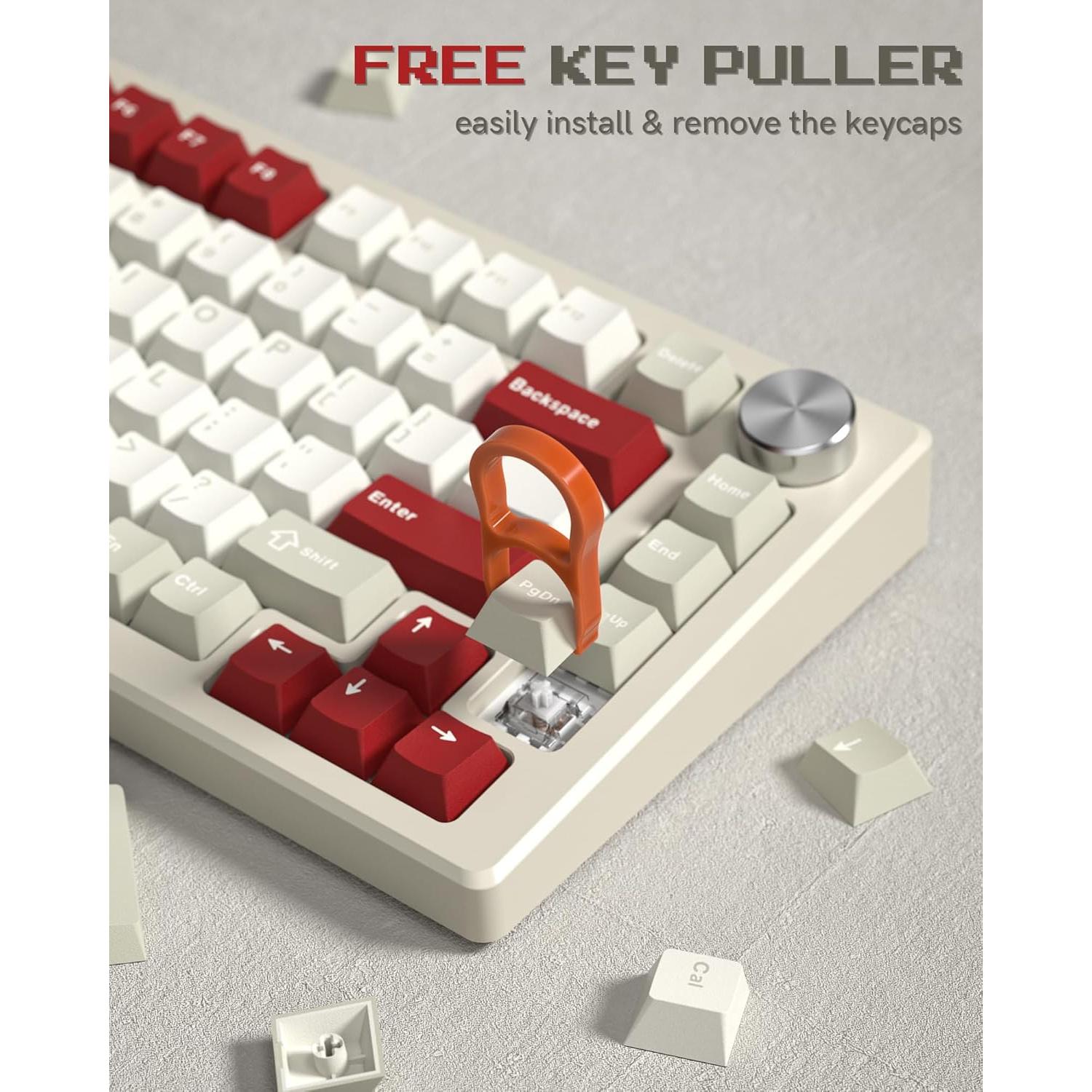 Juego de Teclas Womier PBT 138 Teclas Gris Vintage