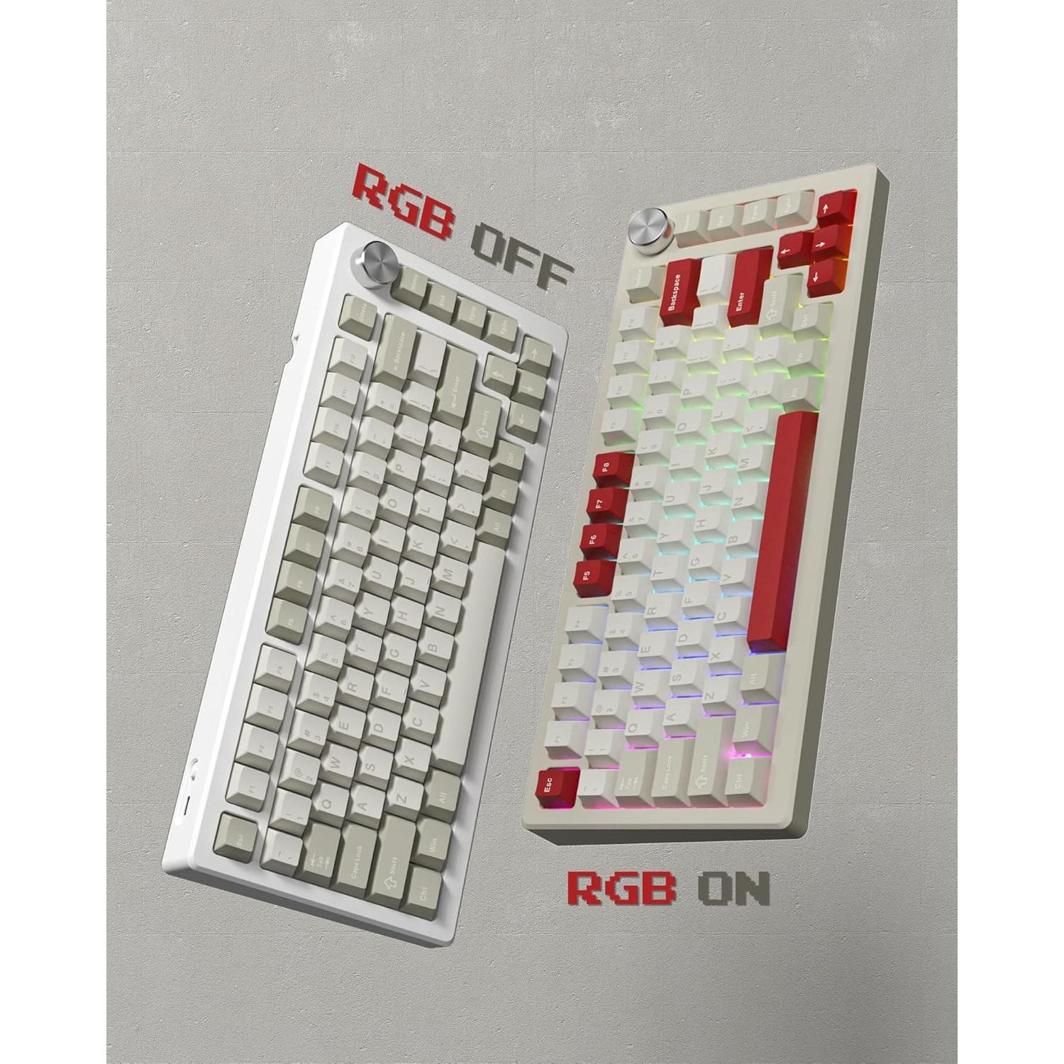 Juego de Teclas Womier PBT 138 Teclas Gris Vintage