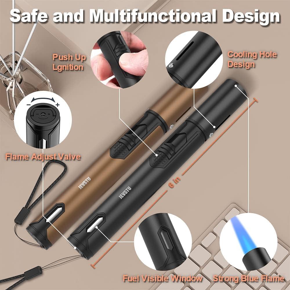 Encendedor de Antorcha JEVSTU Pack de 2 Butano Ajustable