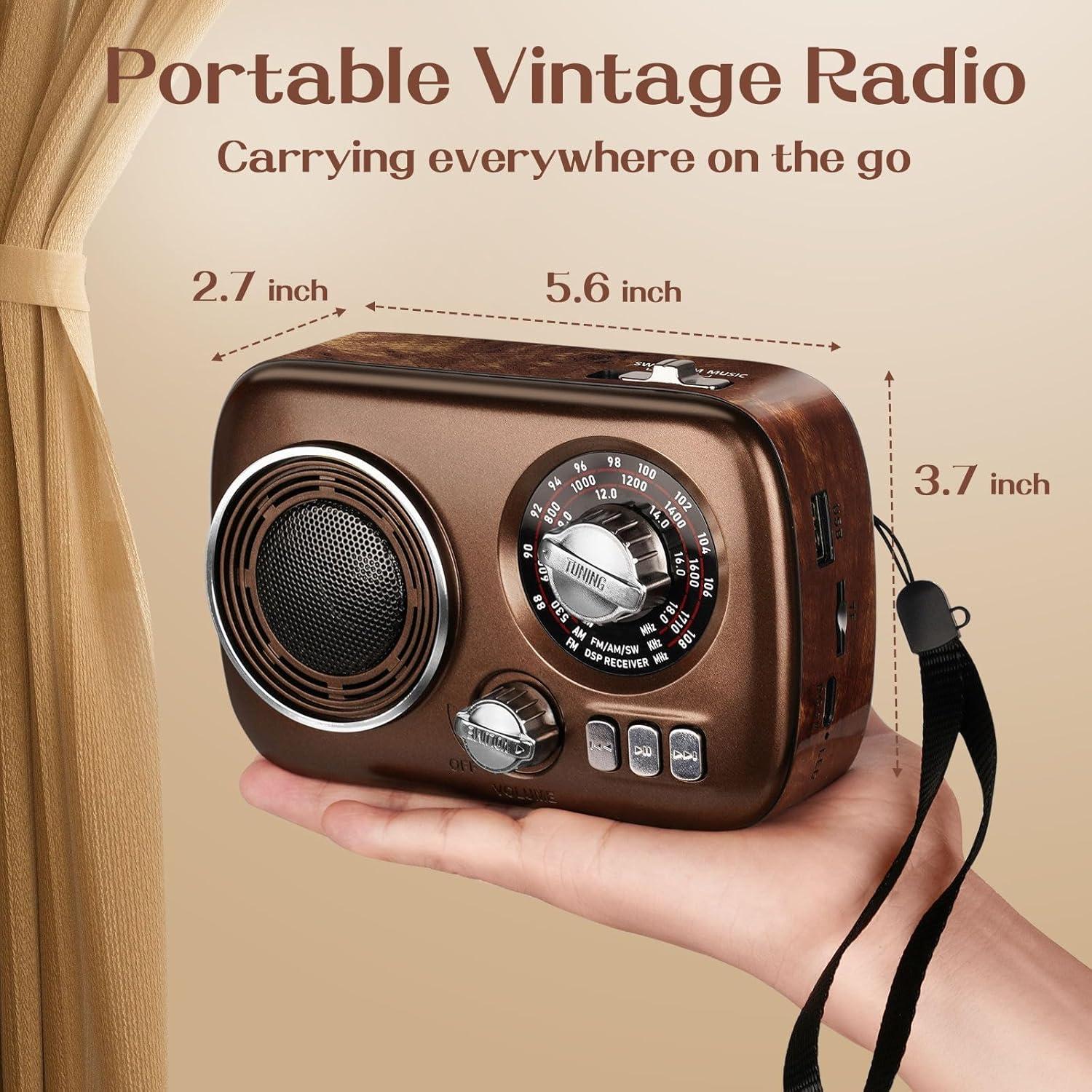 Radio Portátil T-VOX RX-1500BT AM/FM/SW Bluetooth USB